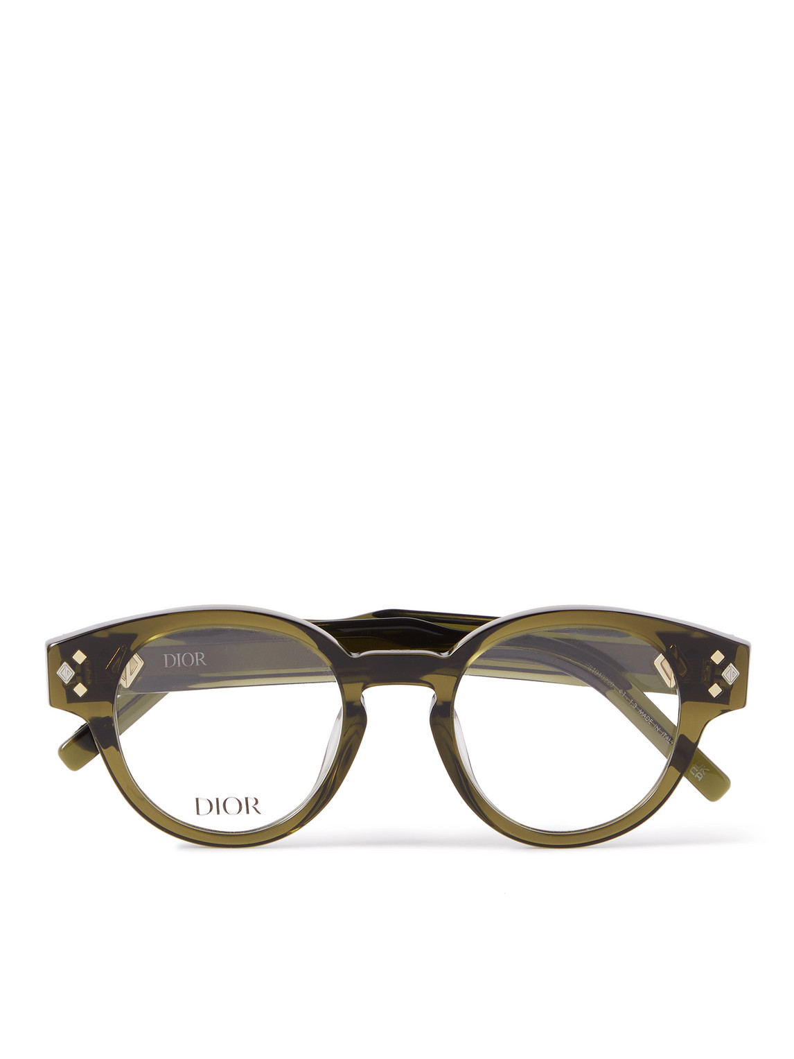 Dior Cd Diamondo R1i Round Glasses In Green