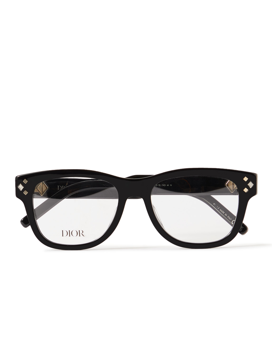 Shop Dior Cd Diamondo S1l Round-frame Acetate Optical Glasses In Black