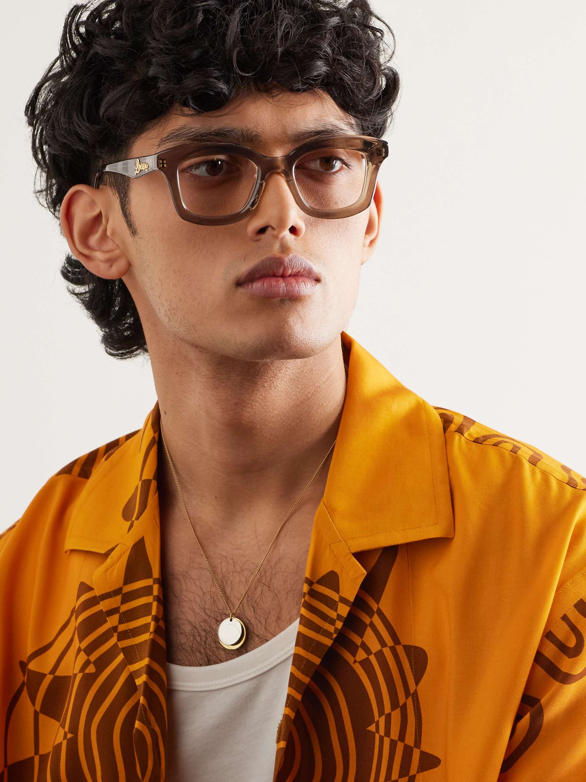 LOEWE Curvy Square-Frame Acetate Optical Glasses