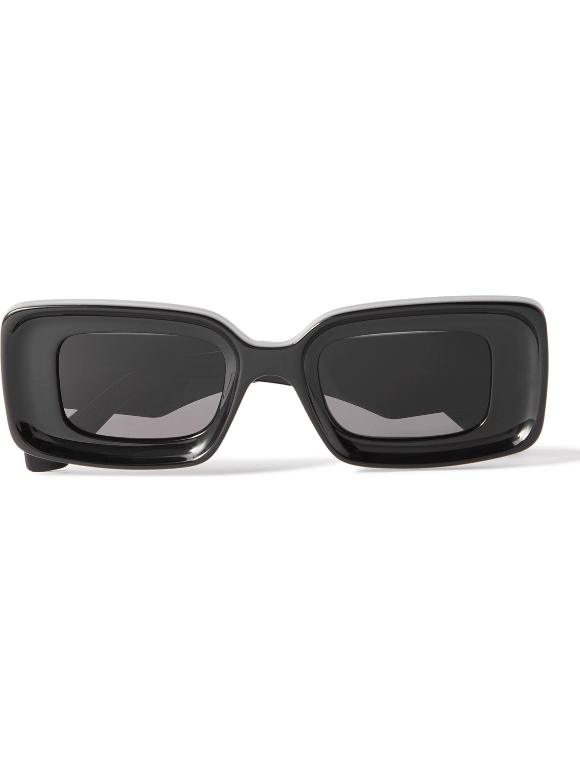 Loewe Anagram Rectangular-frame Acetate Sunglasses In Black