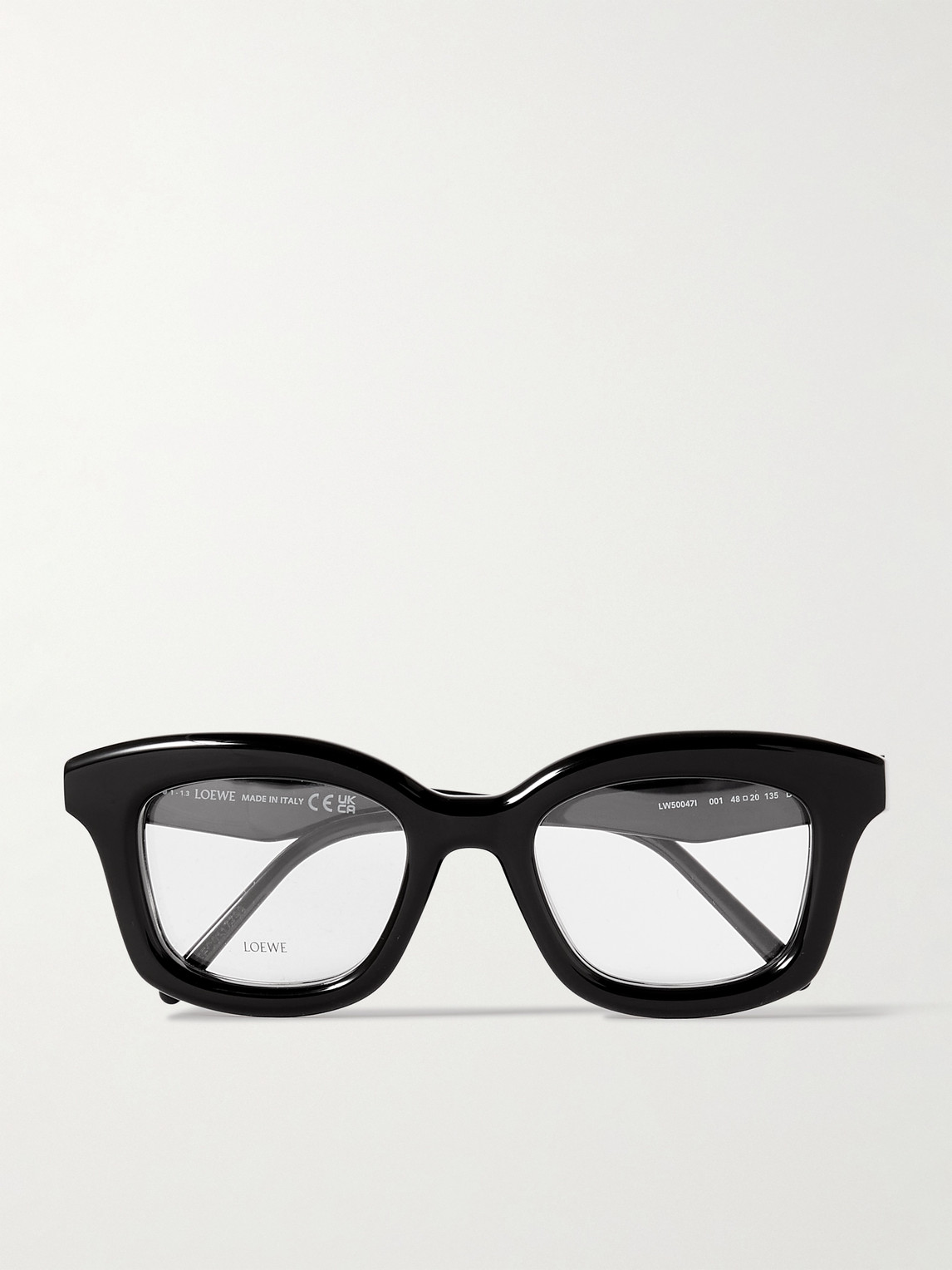 Loewe Curvy Square-frame Acetate Optical Glasses In Black