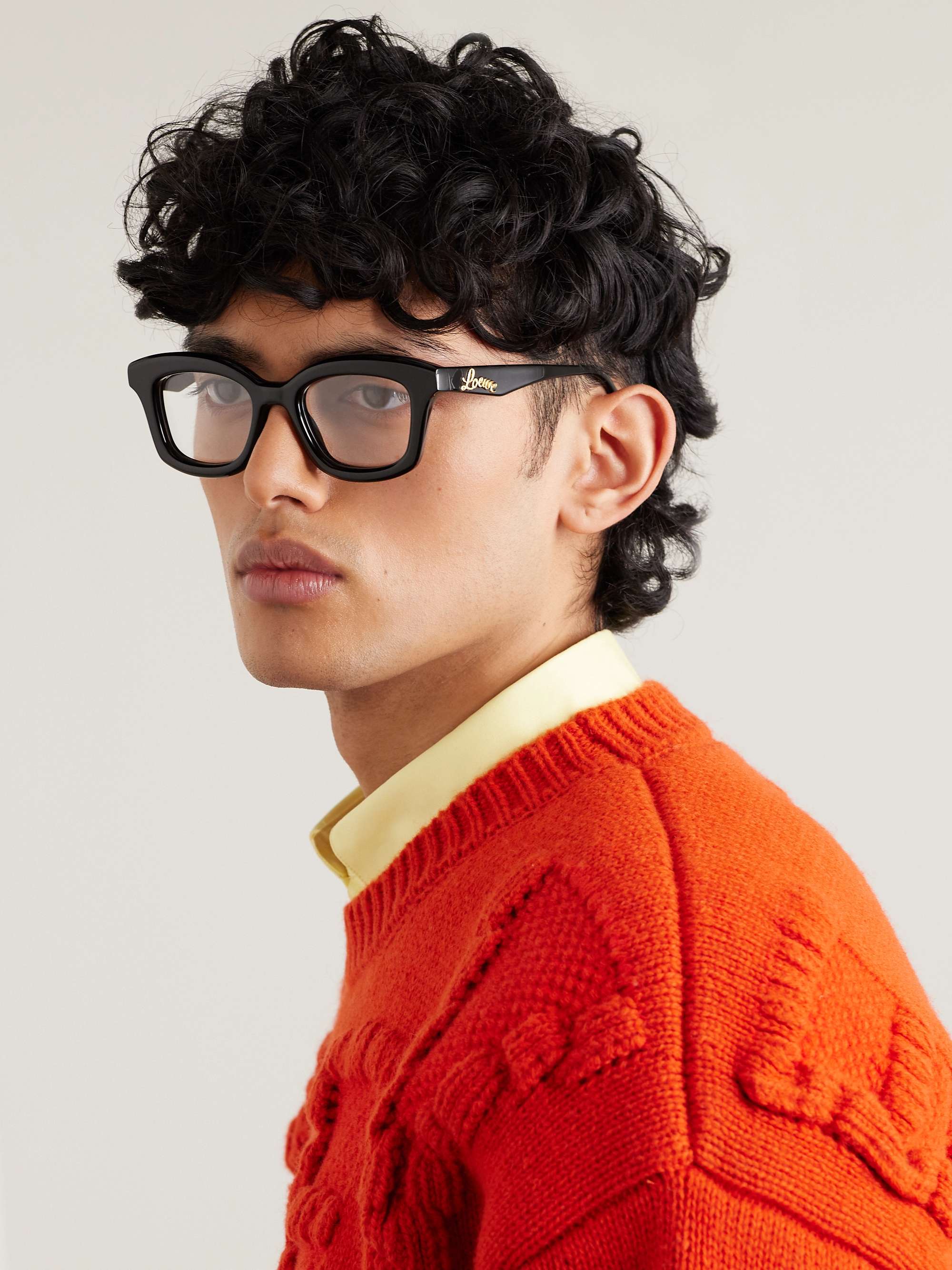 LOEWE Curvy Square-Frame Acetate Optical Glasses
