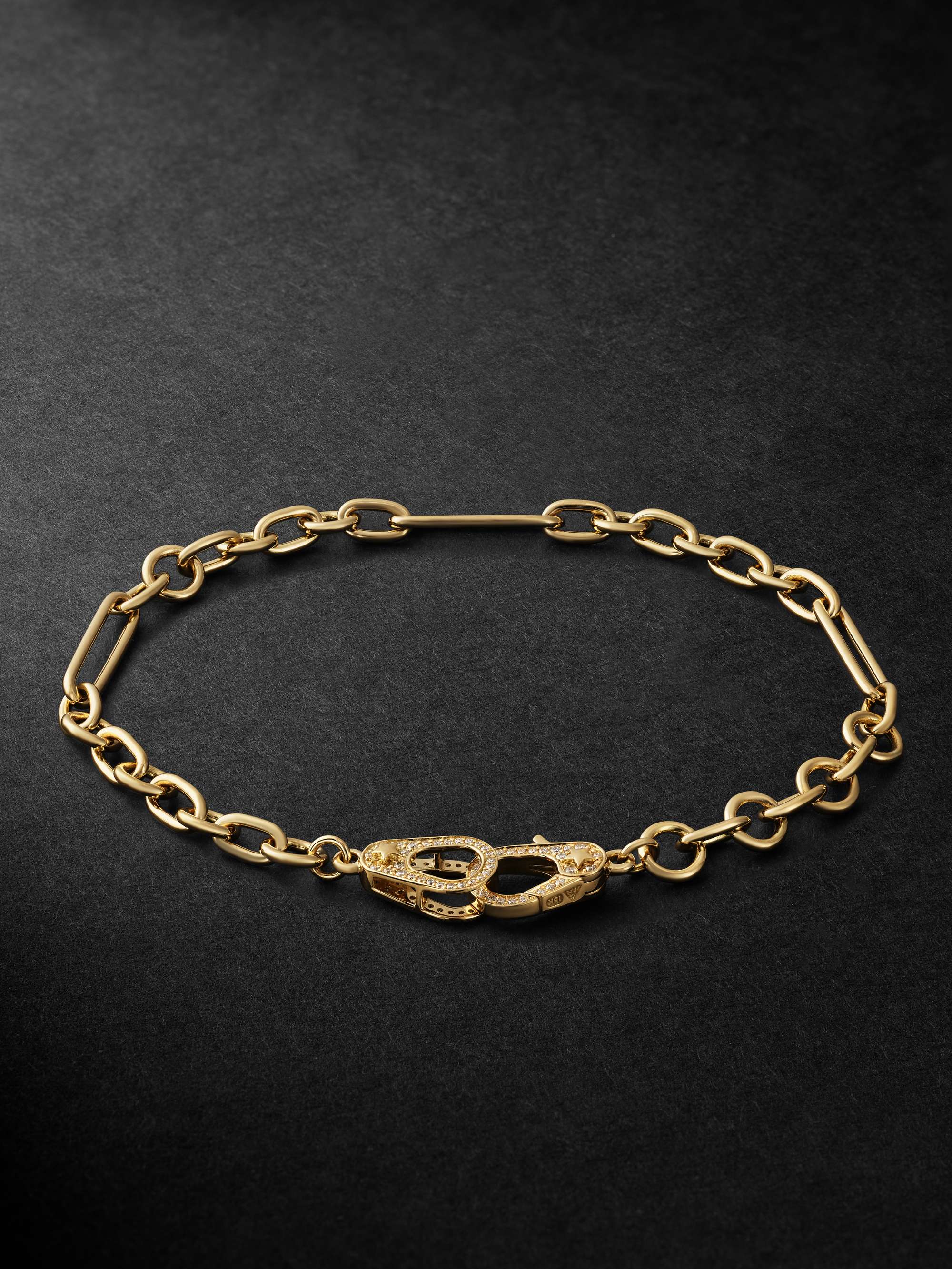 Sister Hook Gold Diamond Chain Bracelet