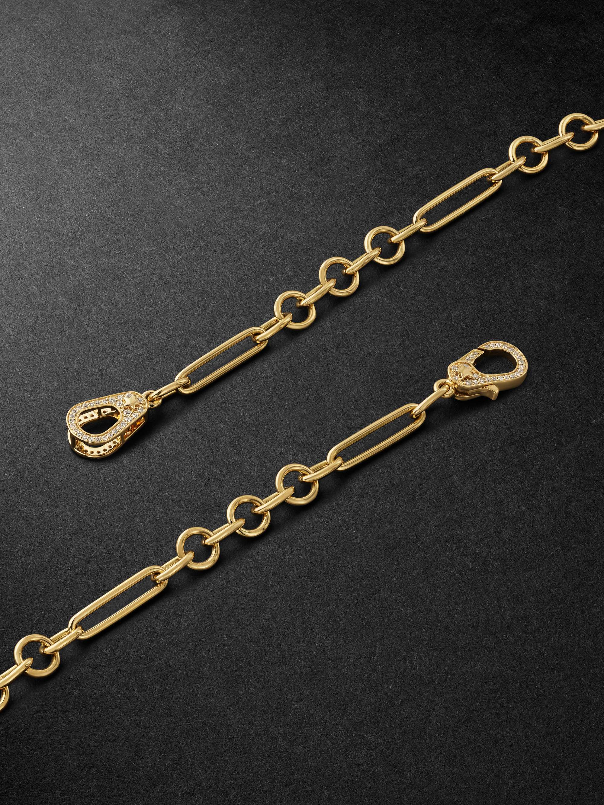 FOUNDRAE Sister Hook Gold Diamond Chain Necklace