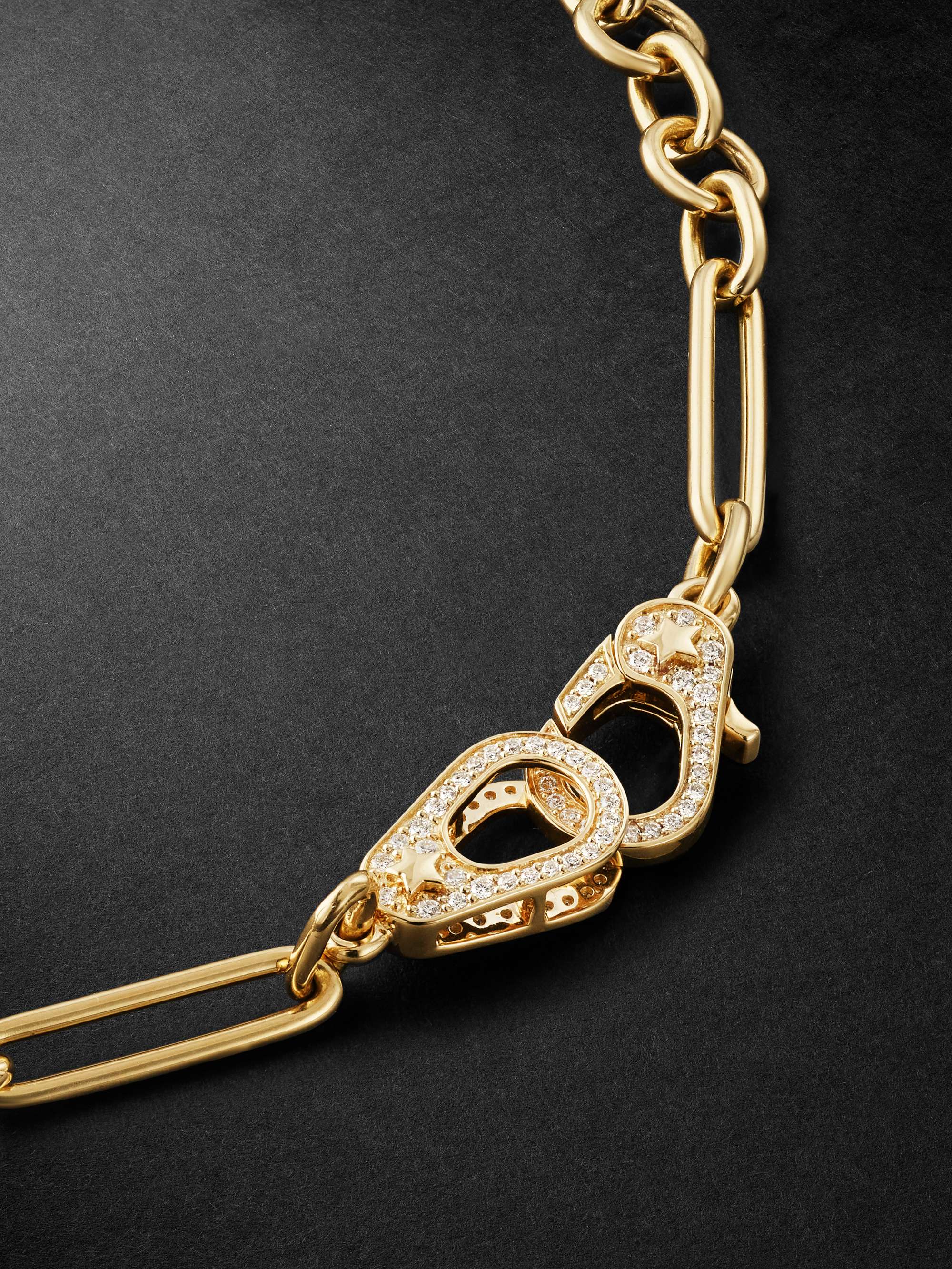 FOUNDRAE Sister Hook Gold Diamond Chain Necklace