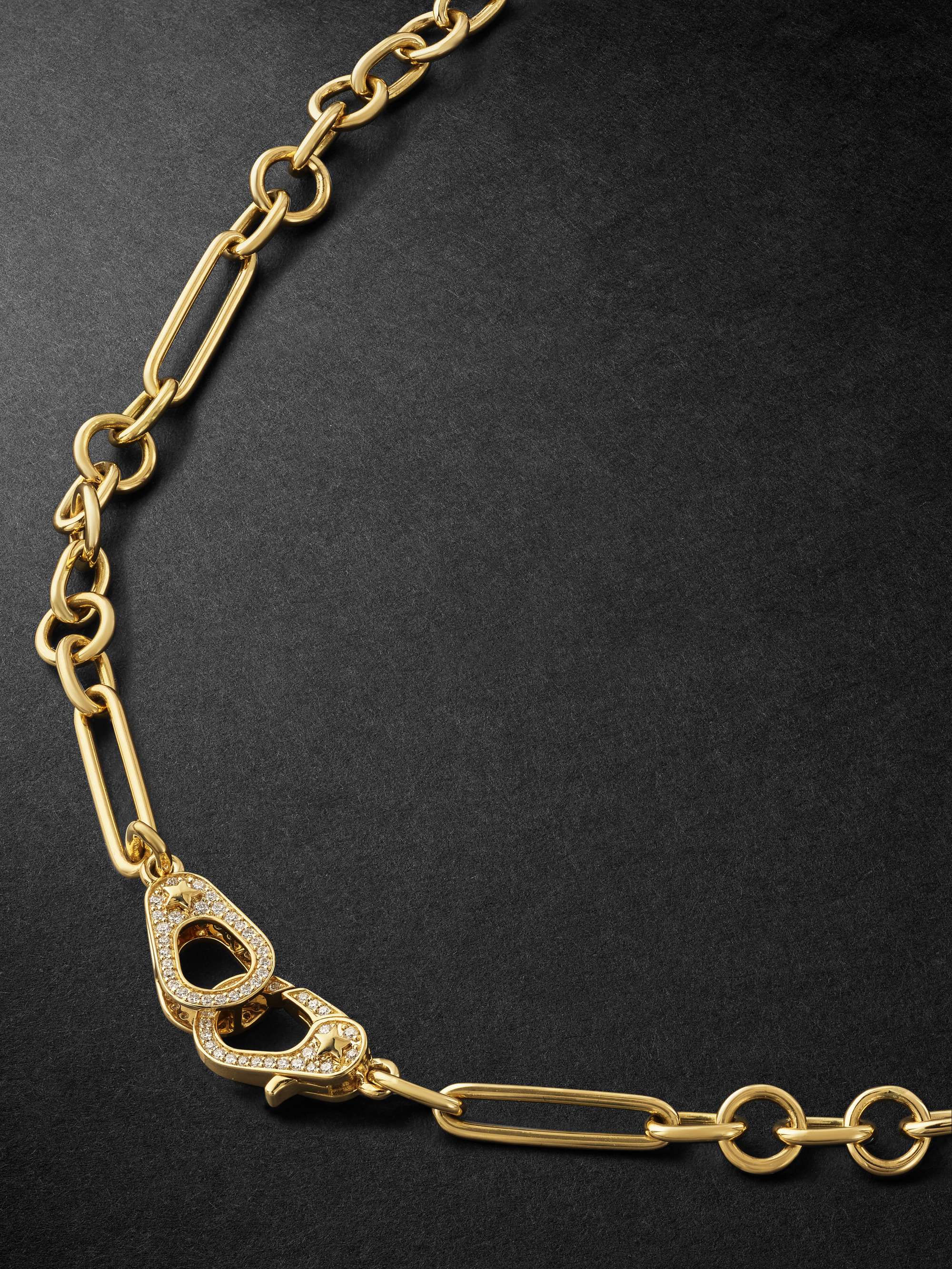 FOUNDRAE Sister Hook Gold Diamond Chain Necklace