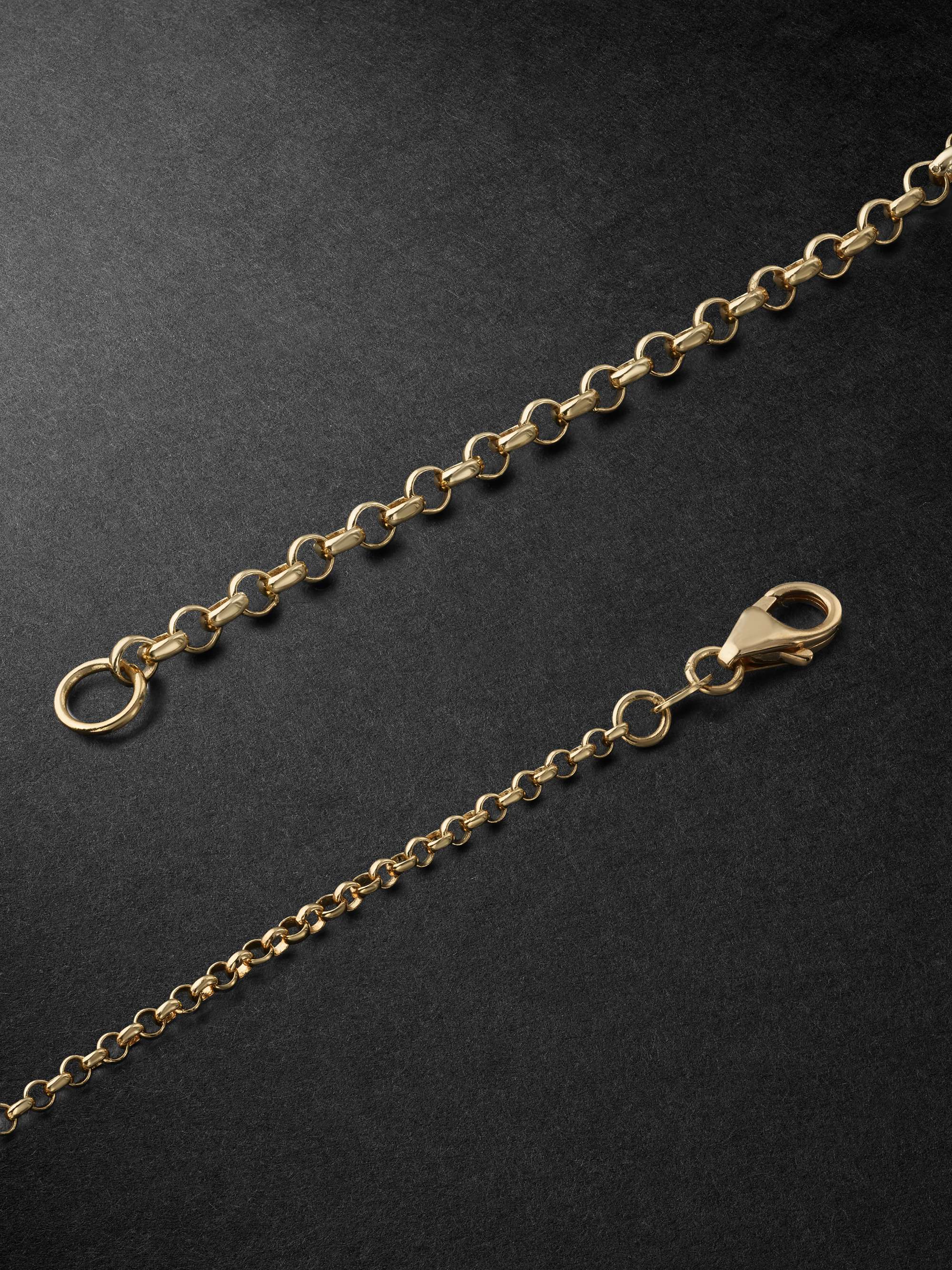 FOUNDRAE Mixed Belcher Gold, Diamond and Topaz Necklace