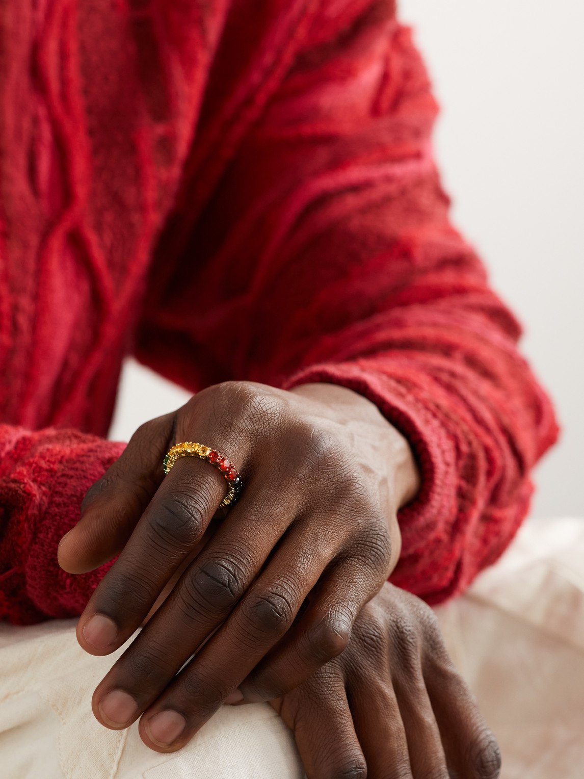 Shop Yvonne Léon Gold Multi-stone Ring