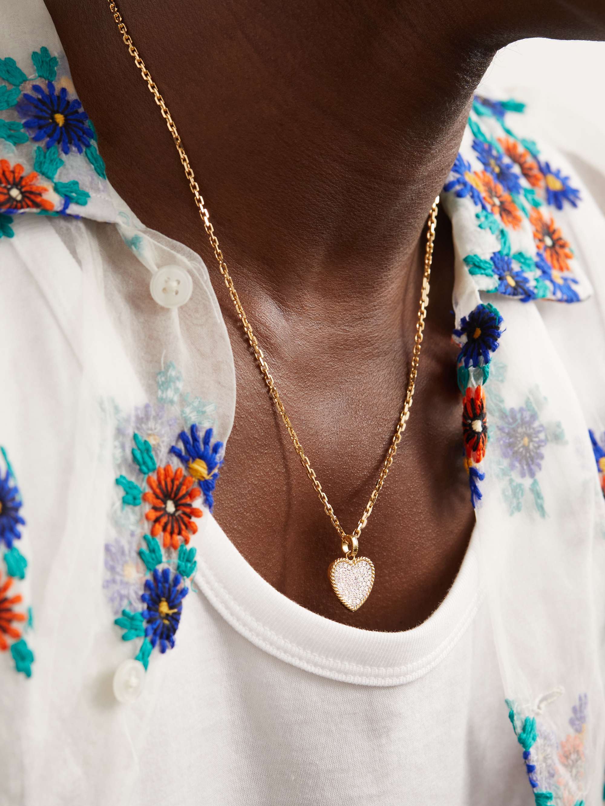 YVONNE LÉON Gold Diamond Necklace