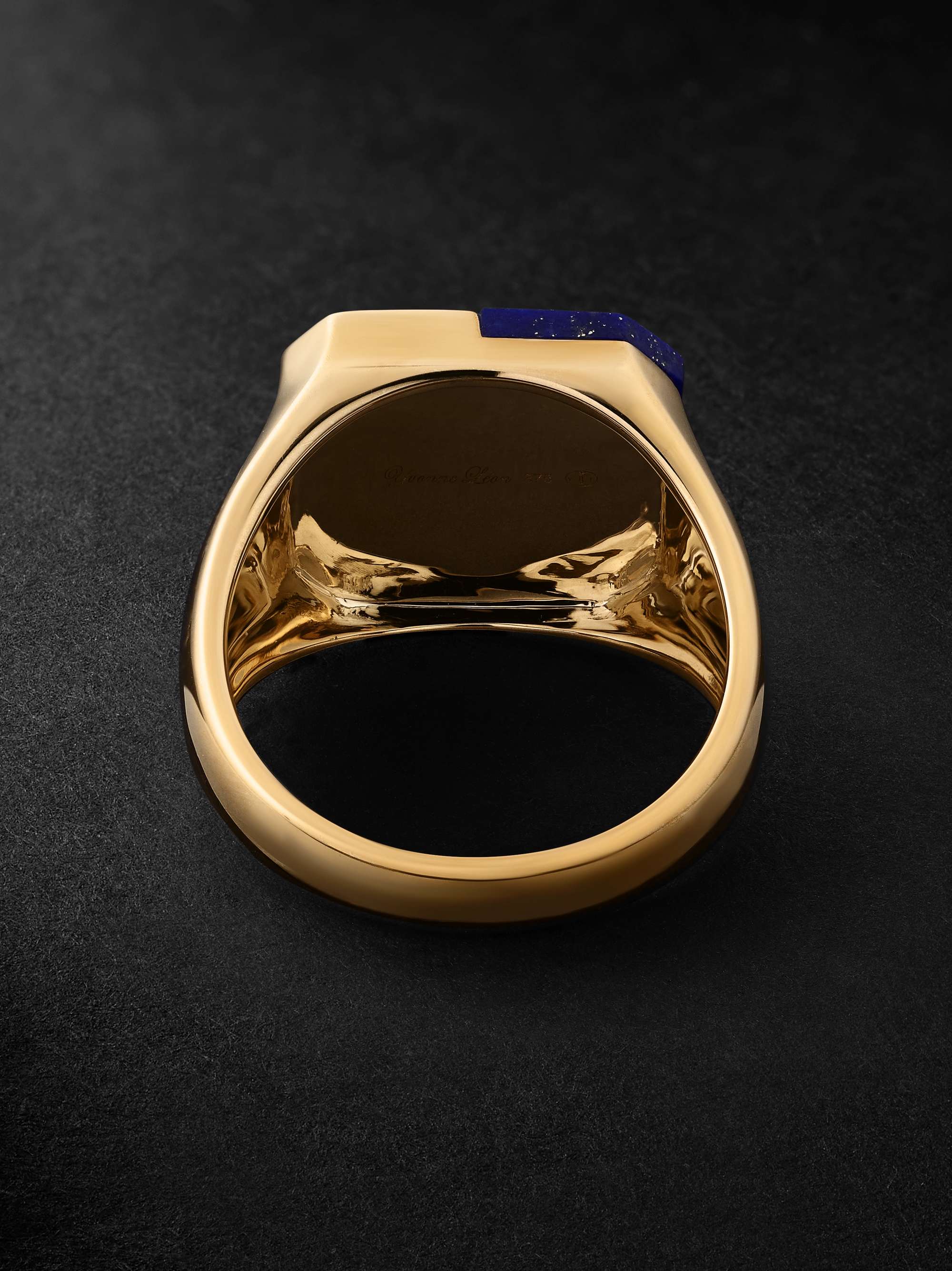 YVONNE LÉON Gold Lapis Lazuli Ring