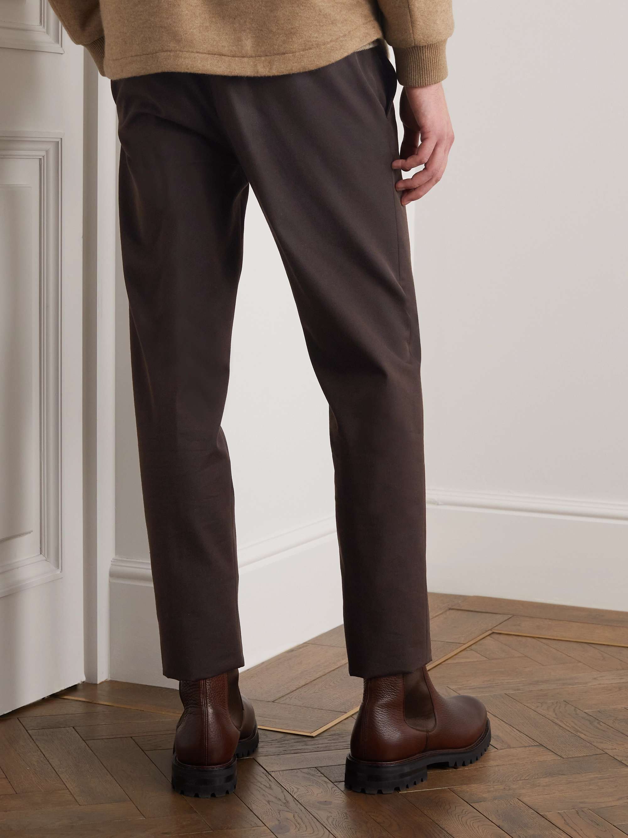 LORO PIANA Tapered Cotton and Wool-Blend Gabardine Chinos