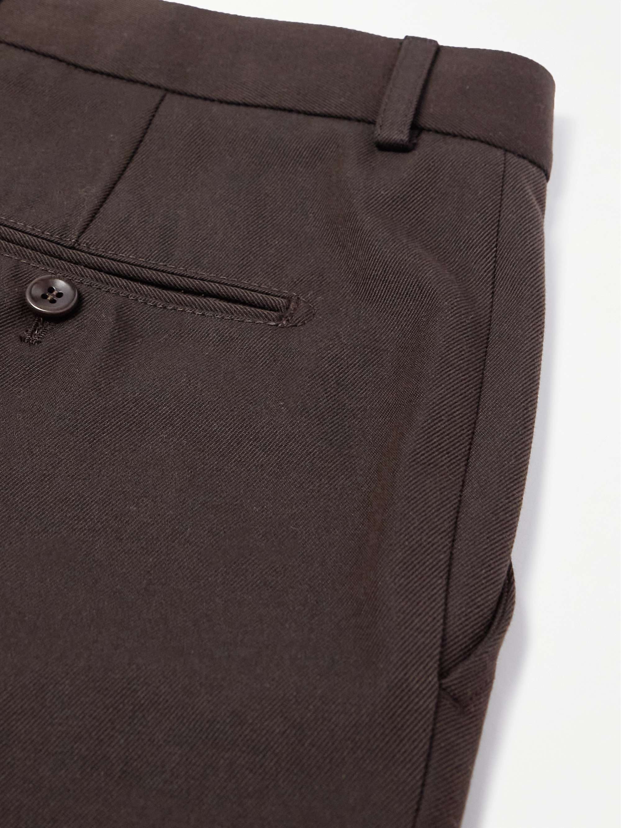 LORO PIANA Tapered Cotton and Wool-Blend Gabardine Chinos