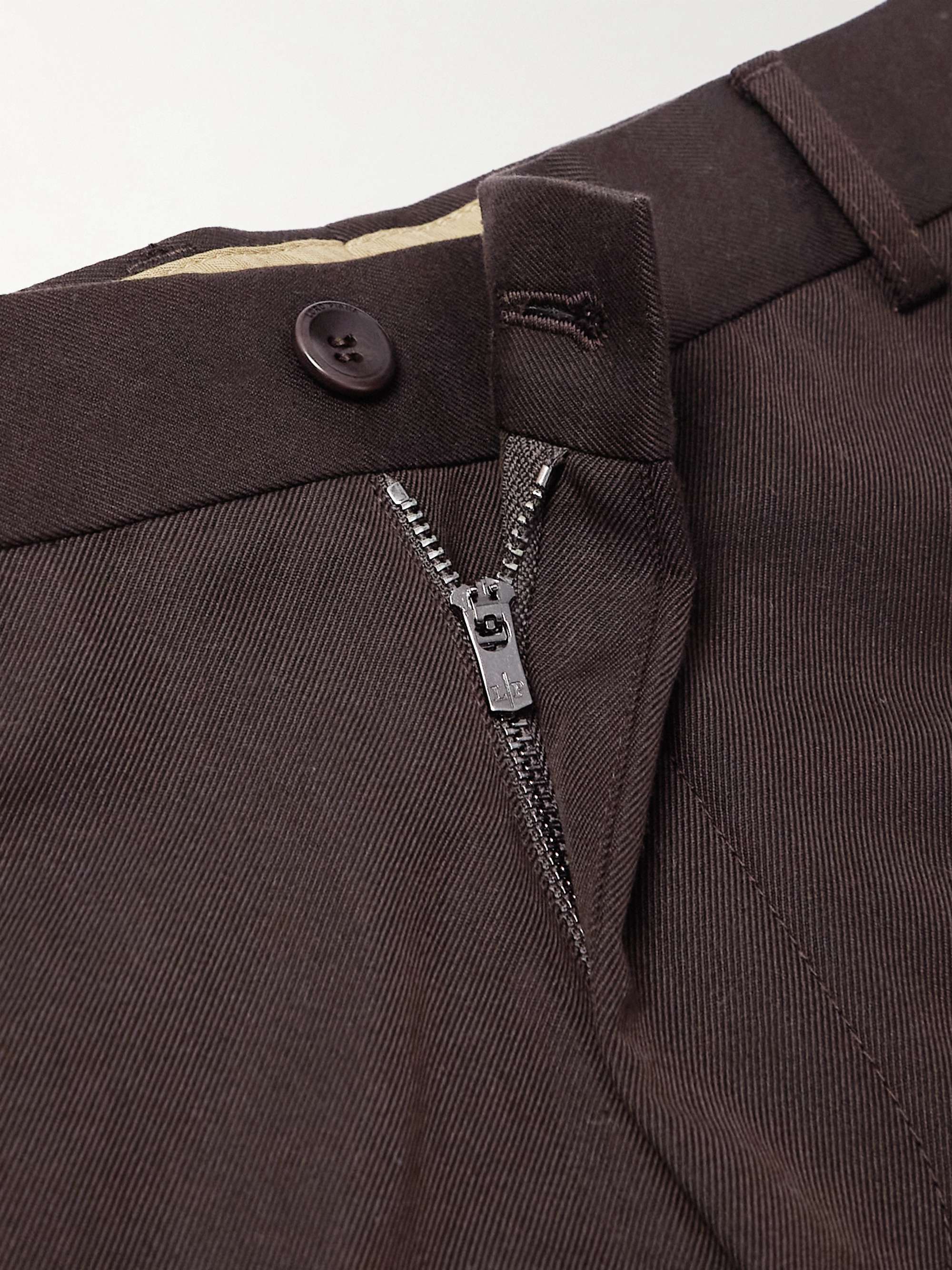 LORO PIANA Tapered Cotton and Wool-Blend Gabardine Chinos