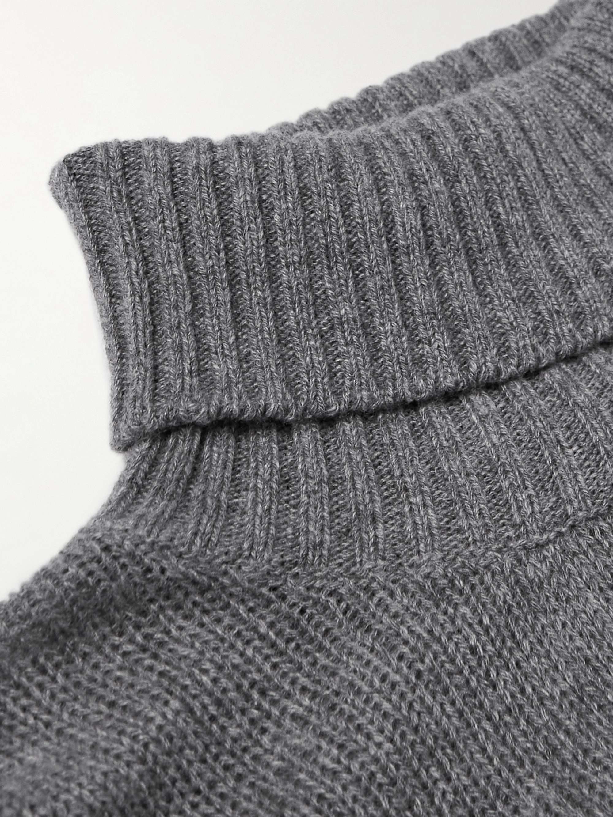 LORO PIANA Slim-Fit Mélange Baby Cashmere Rollneck Sweater