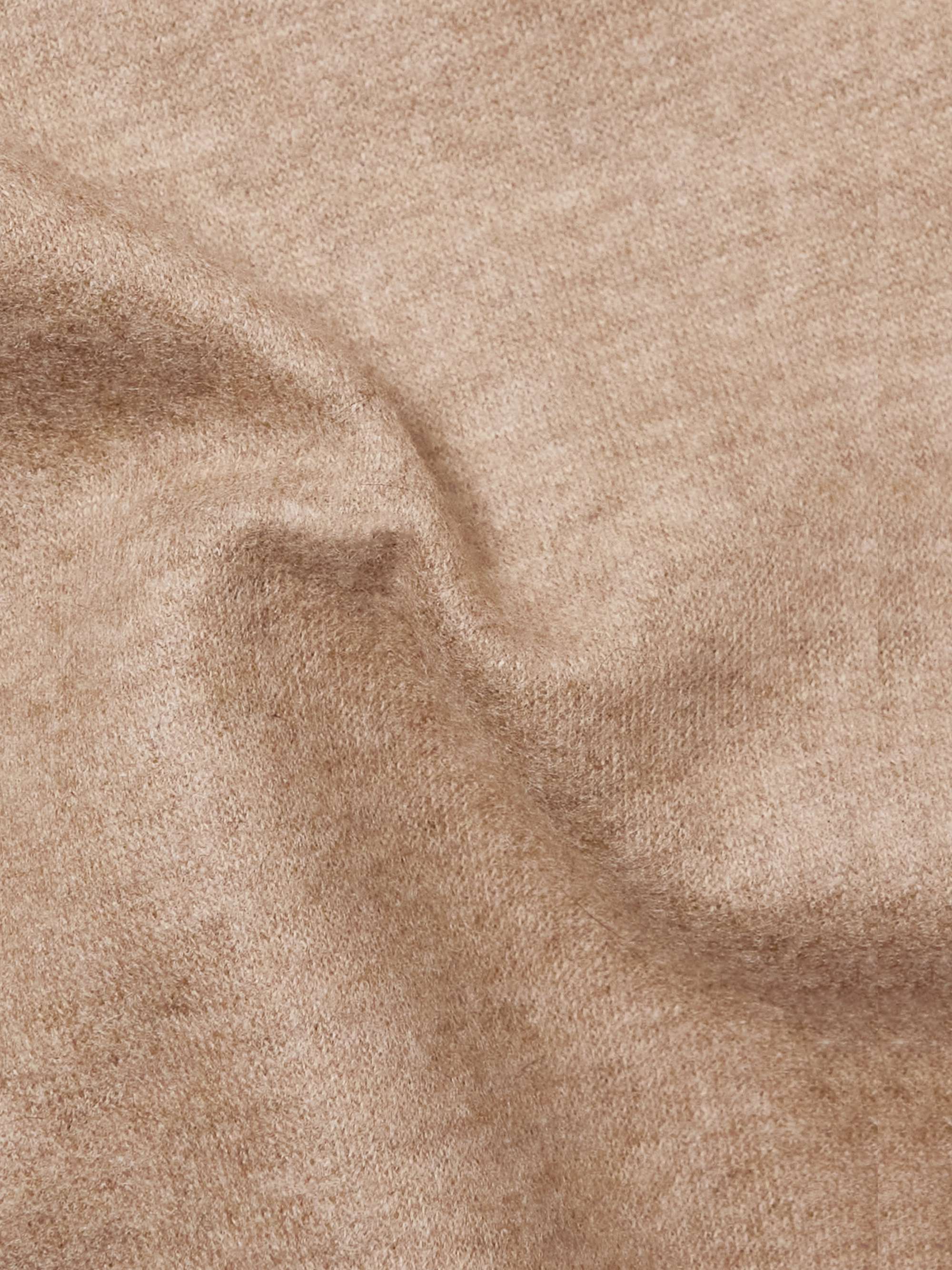 LORO PIANA Suede-Trimmed Shearling-Lined Cashmere-Blend Shirt Jacket