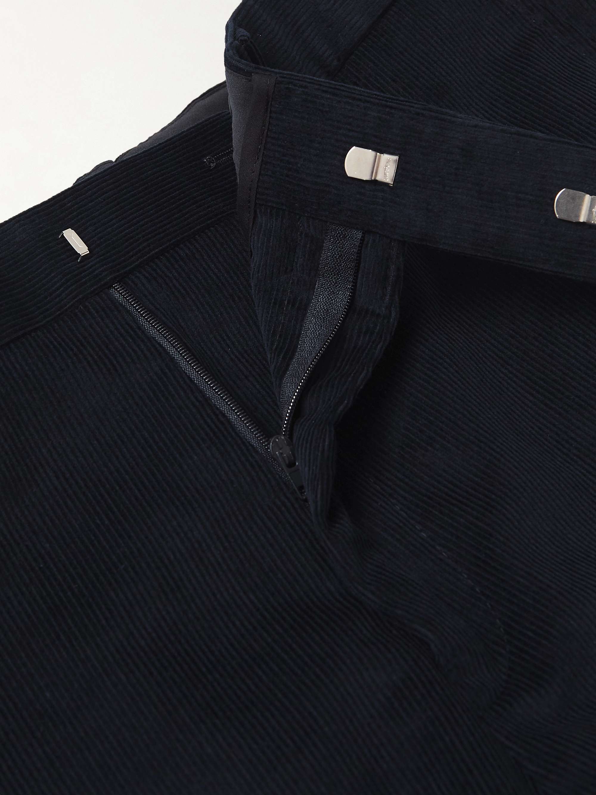 KINGSMAN Straight-Leg Cotton and Cashmere-Blend Corduroy Suit Trousers