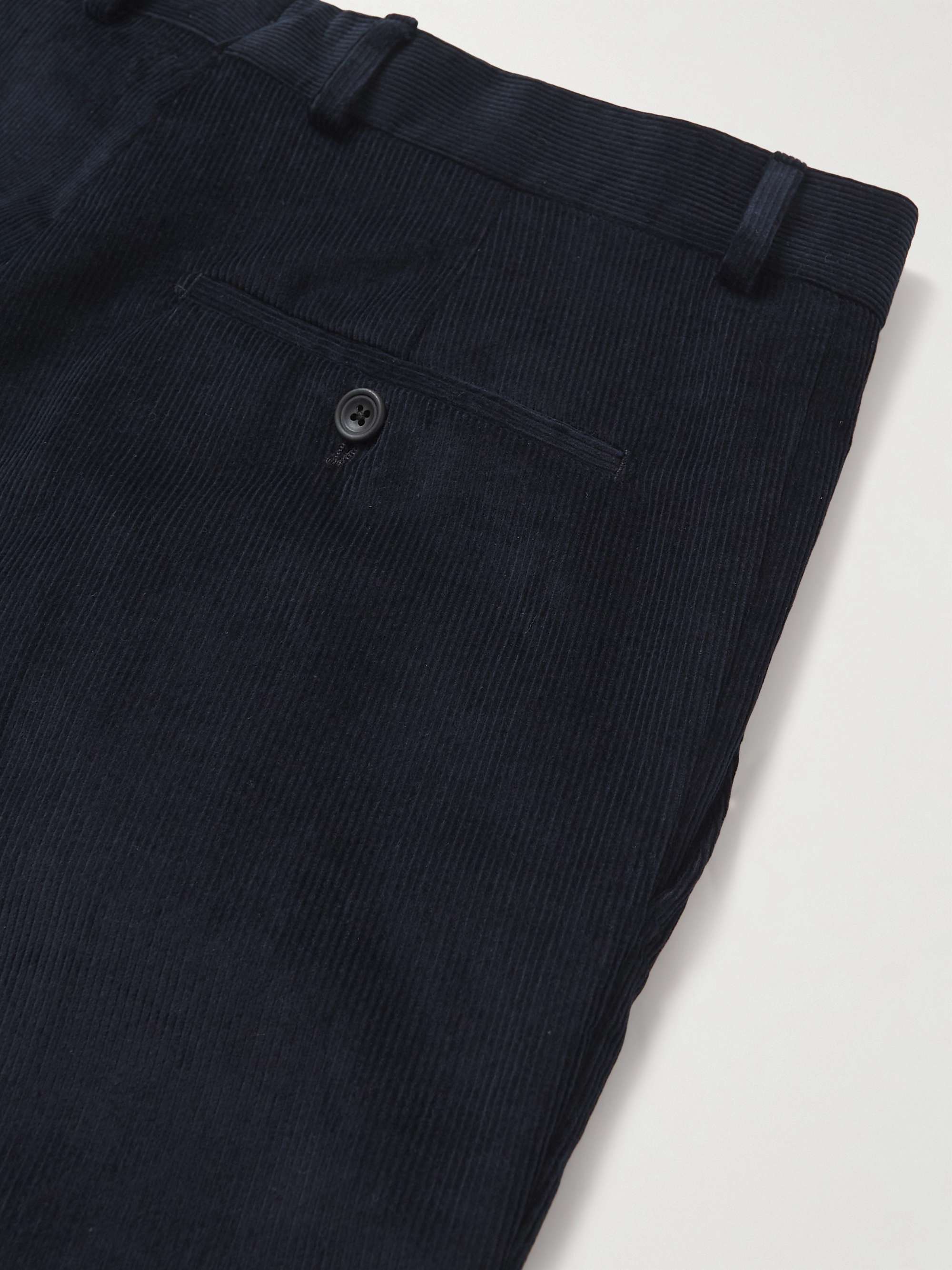 KINGSMAN Straight-Leg Cotton and Cashmere-Blend Corduroy Suit Trousers