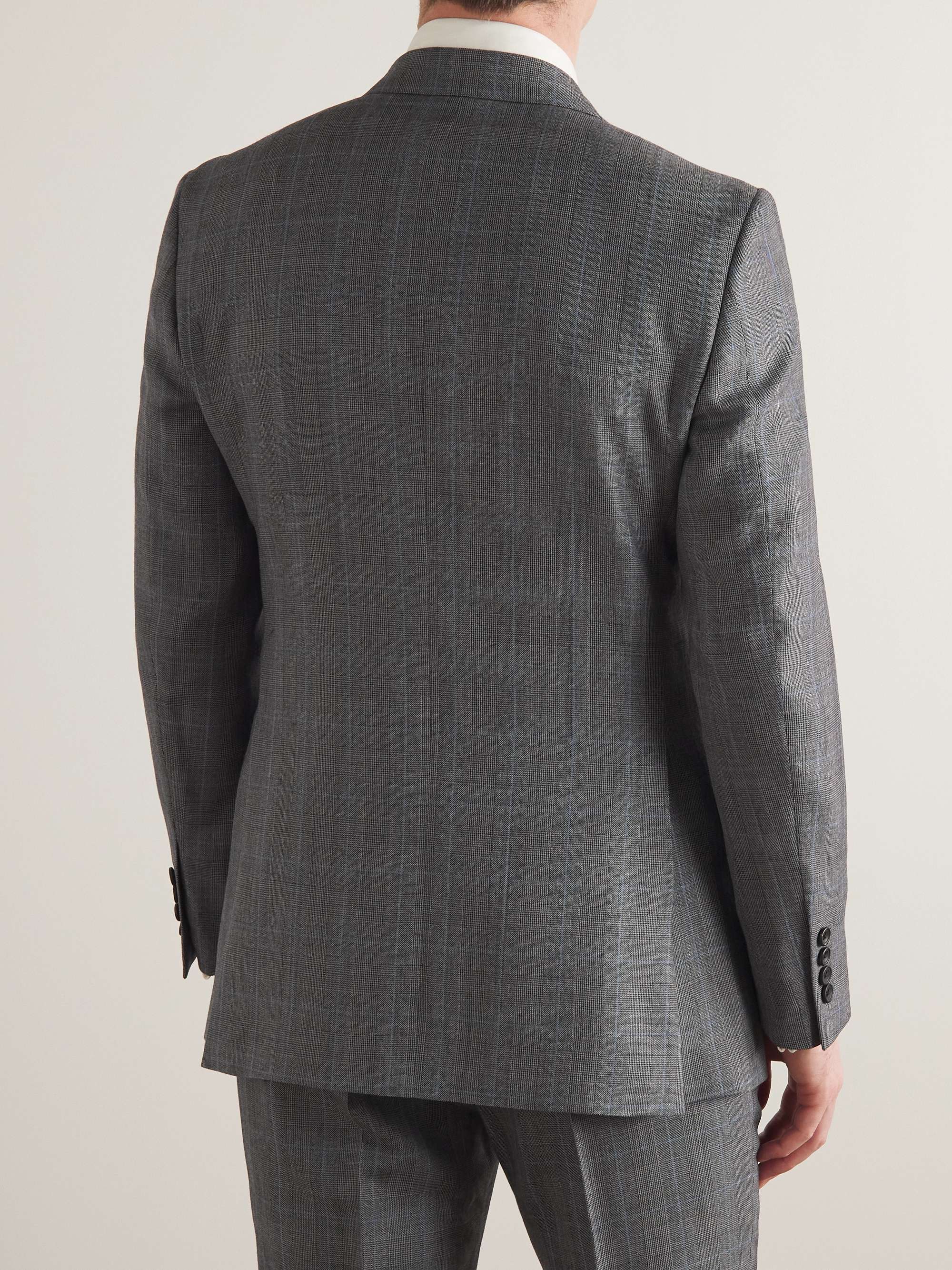 KINGSMAN Prince Of Wales Checked Wool Suit Jacket