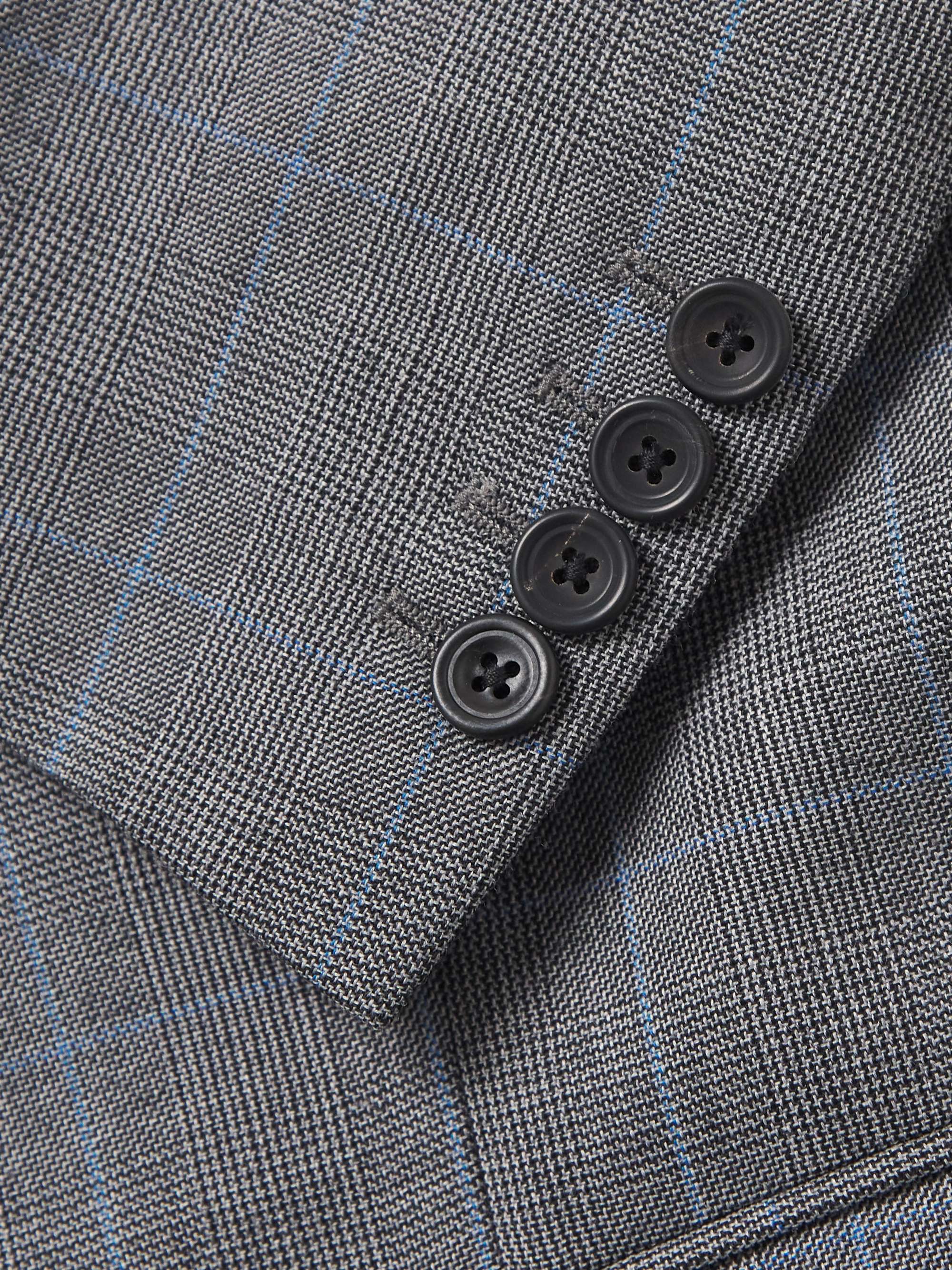 KINGSMAN Prince Of Wales Checked Wool Suit Jacket