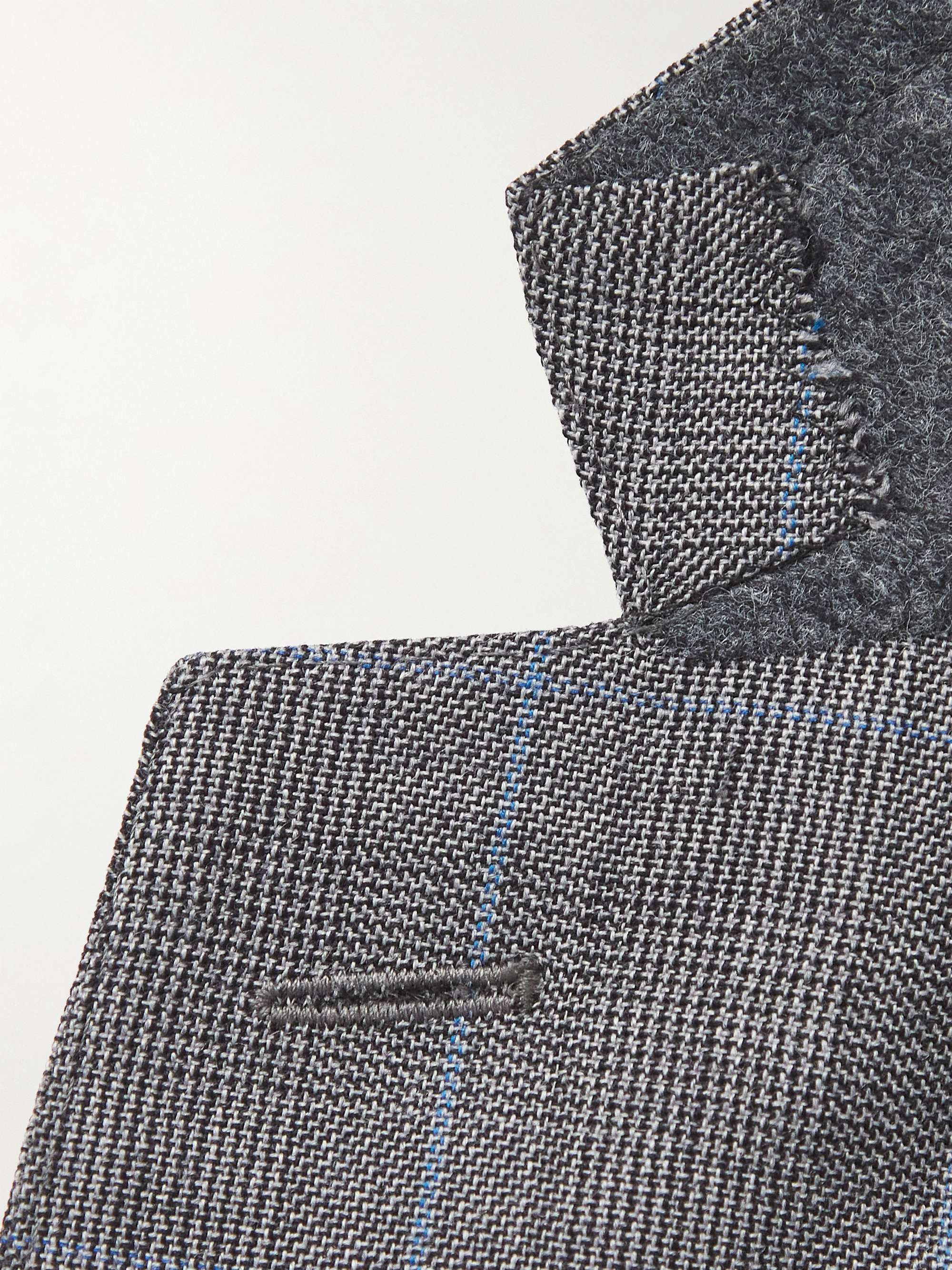 KINGSMAN Prince Of Wales Checked Wool Suit Jacket