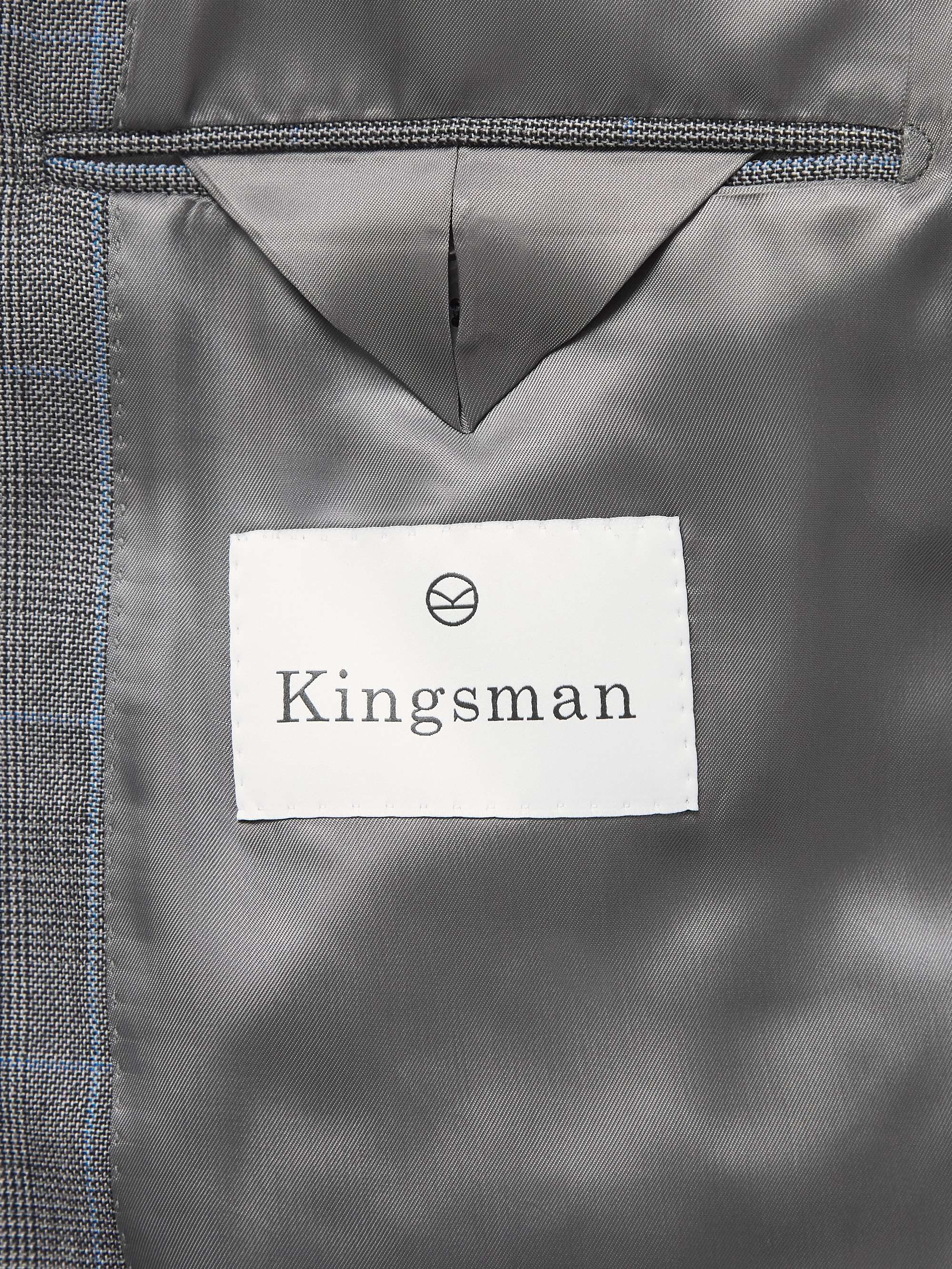 KINGSMAN Prince Of Wales Checked Wool Suit Jacket