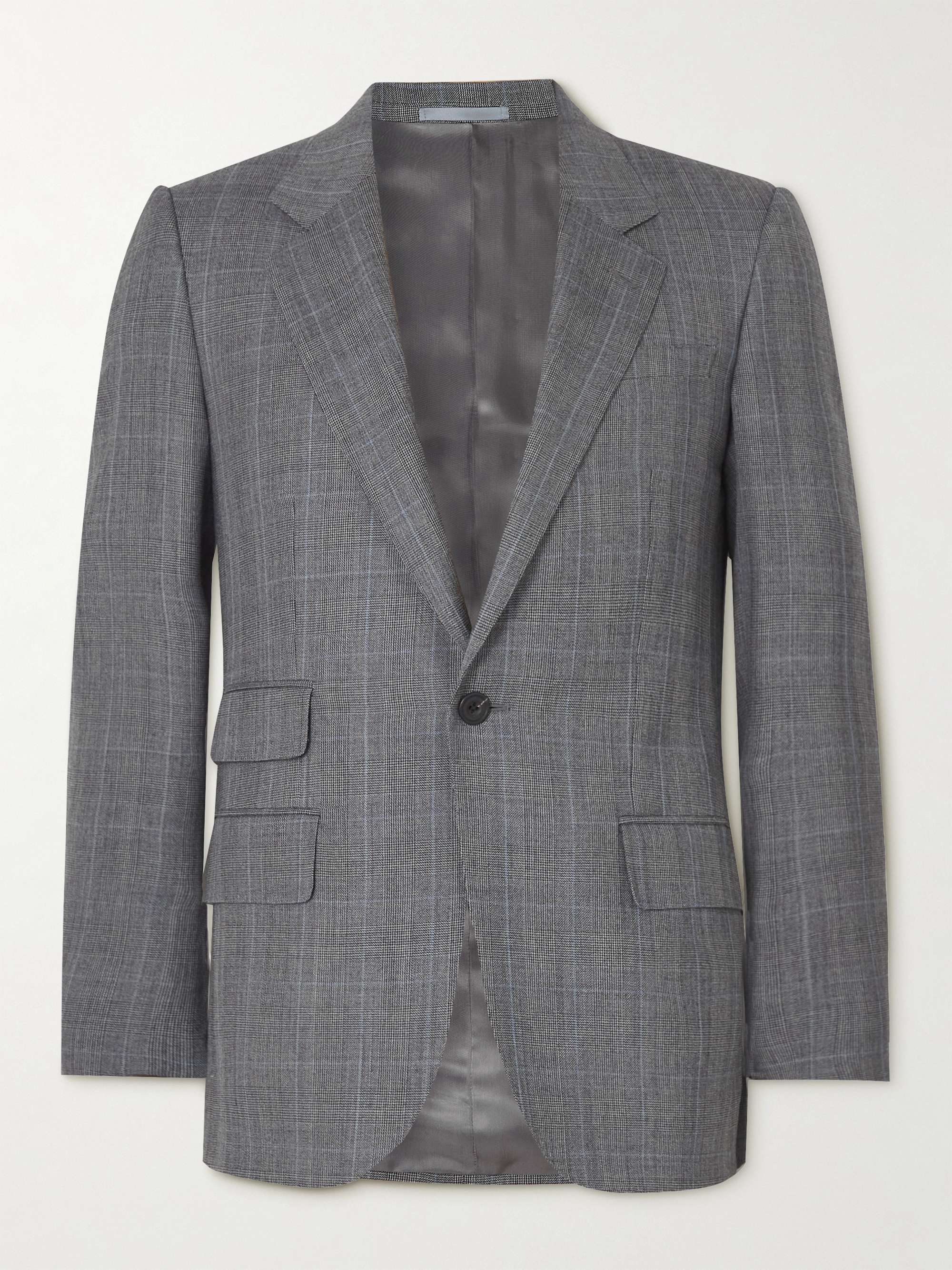 KINGSMAN Prince Of Wales Checked Wool Suit Jacket