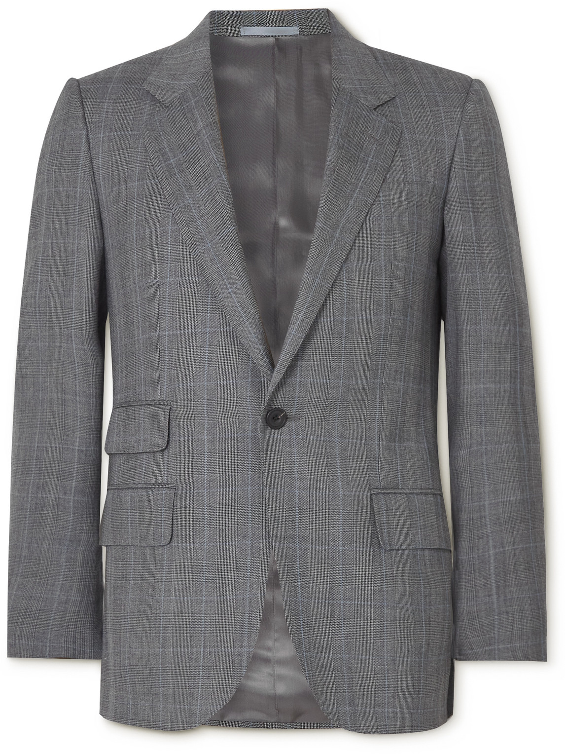 Prince Of Wales Checked Wool Suit Jacket