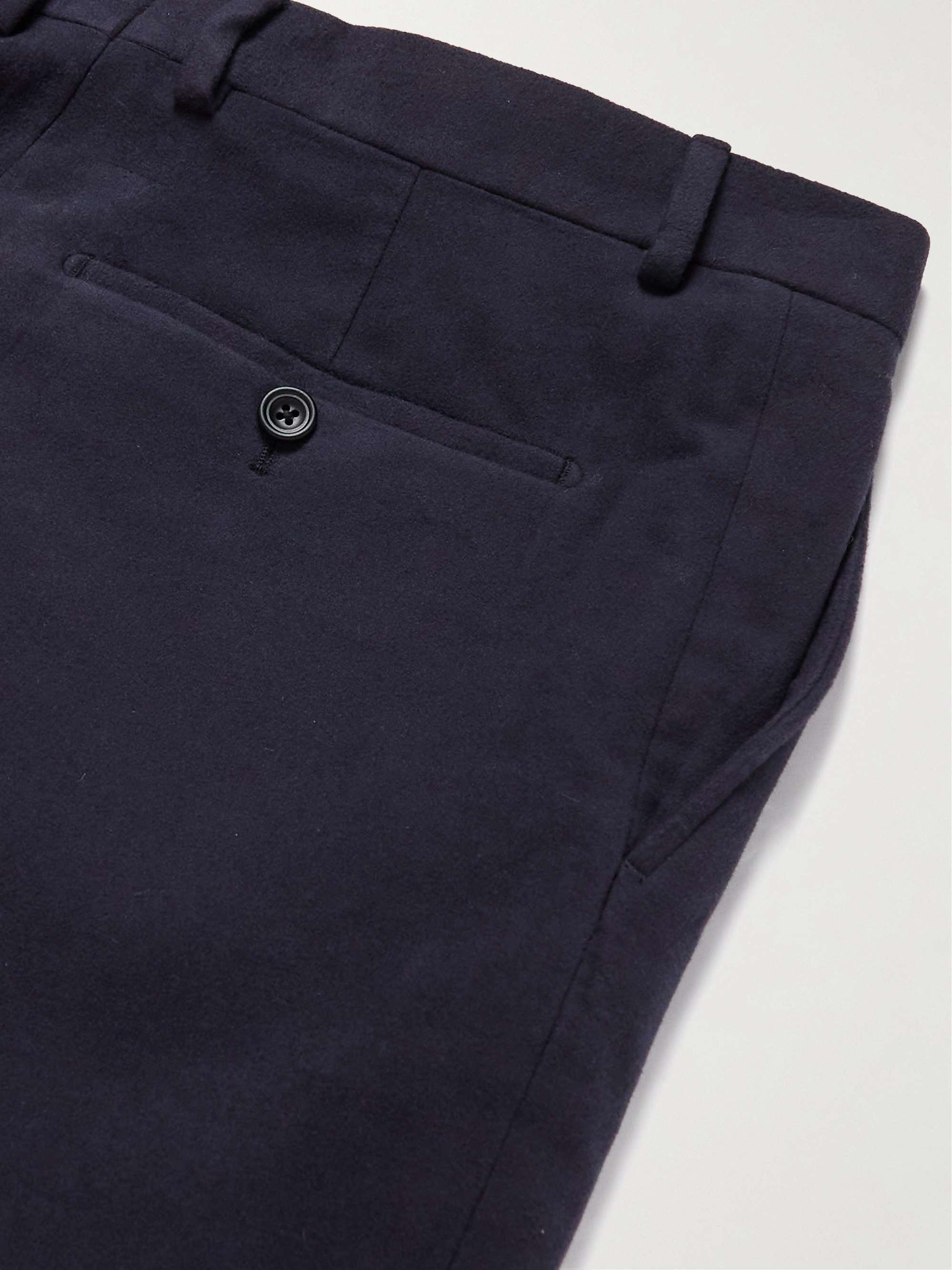 KINGSMAN Straight-Leg Cotton-Moleskin Trousers