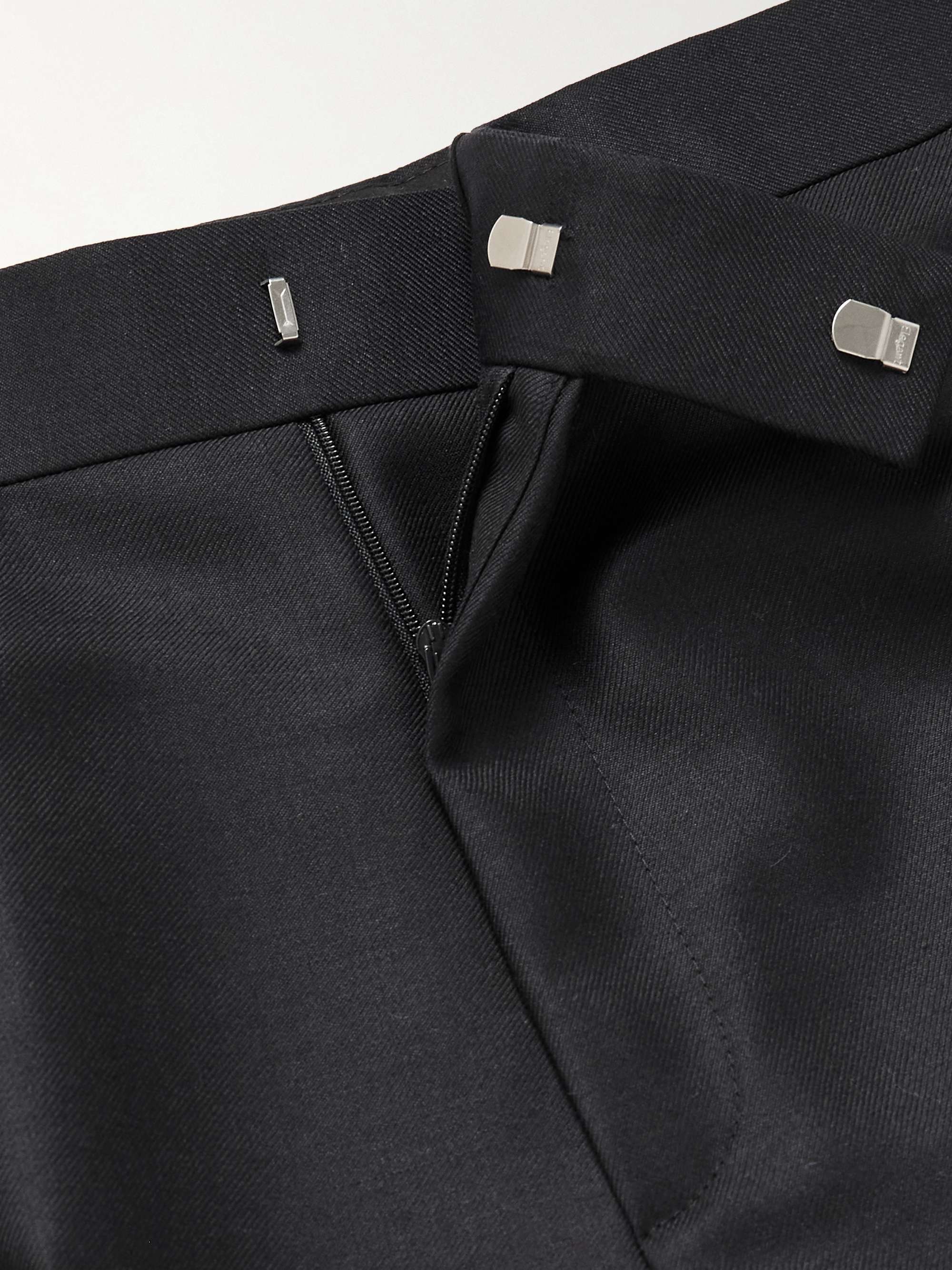KINGSMAN Straight-Leg Wool and Mohair-Blend Suit Trousers