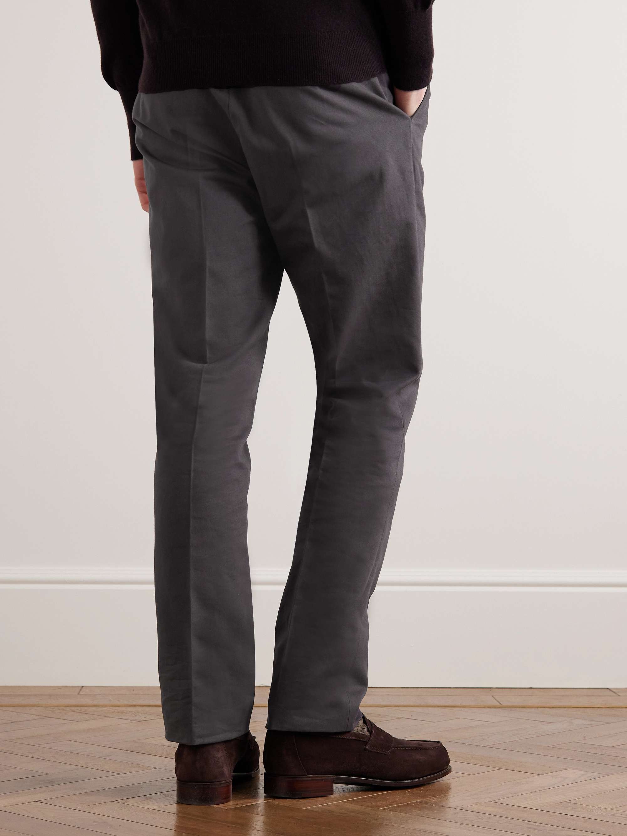 KINGSMAN Straight-Leg Cotton-Twill Chinos