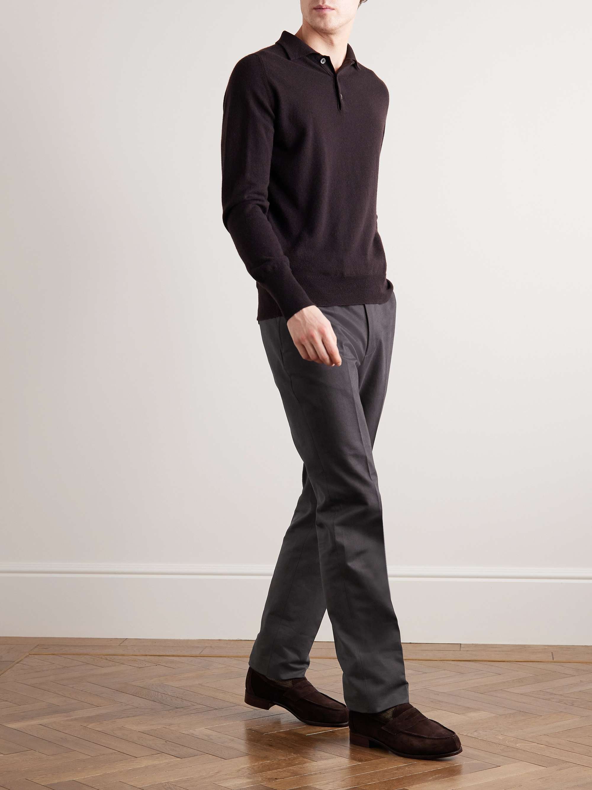 KINGSMAN Straight-Leg Cotton-Twill Chinos