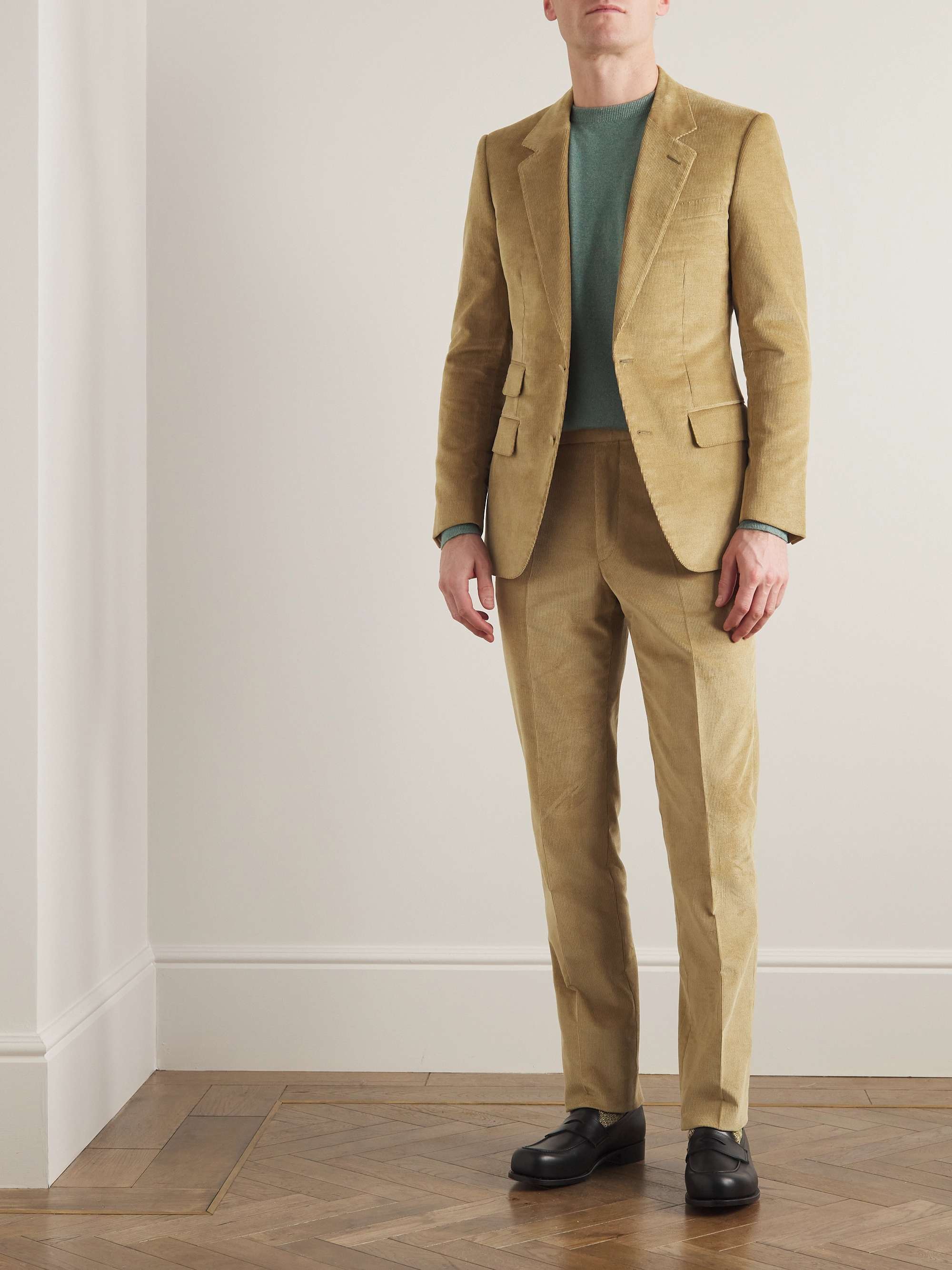 KINGSMAN Slim-Fit Cotton and Cashmere-Blend Corduroy Suit Jacket