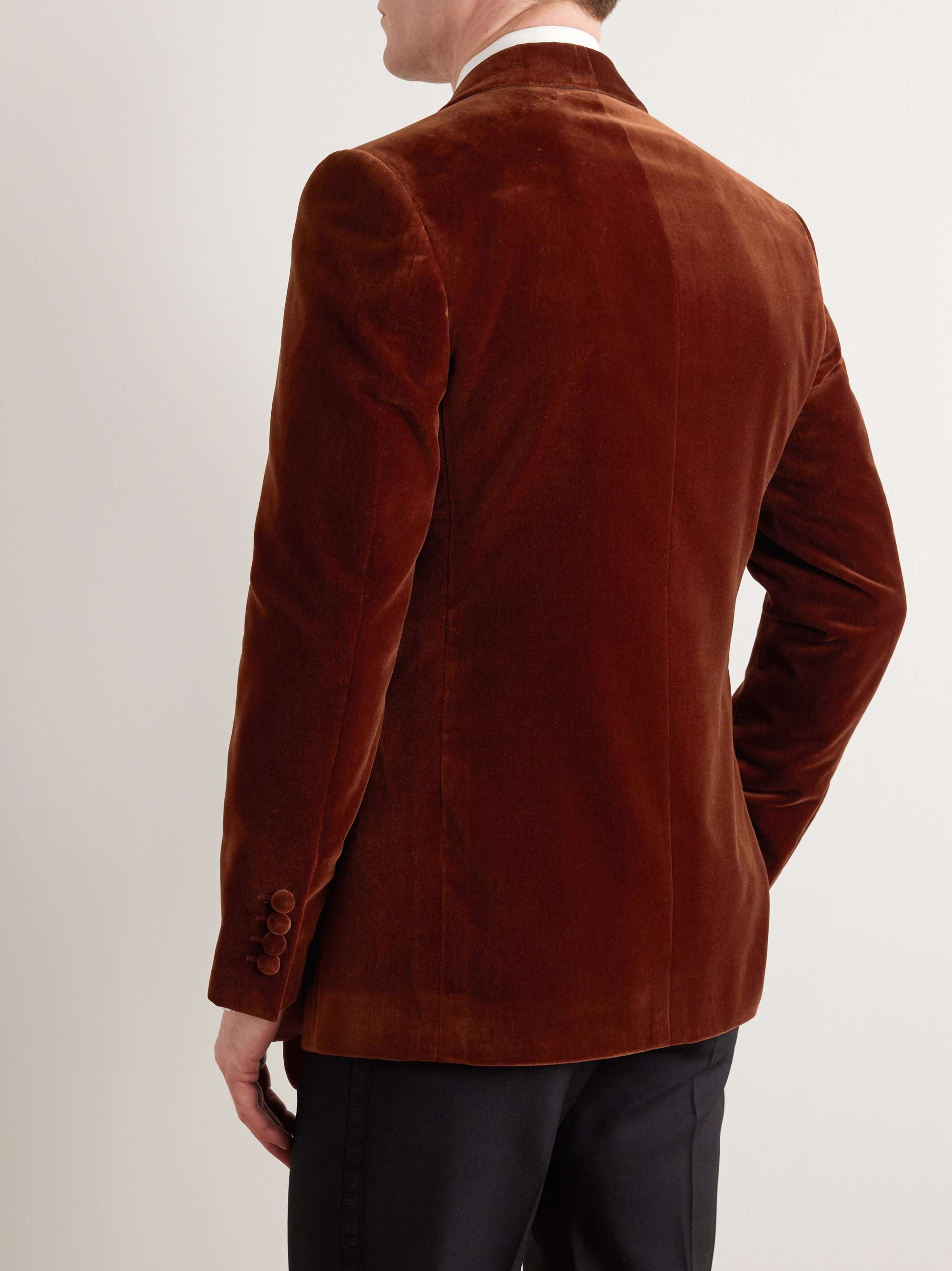 KINGSMAN Slim-Fit Shawl-Collar Cotton-Velvet Tuxedo Jacket