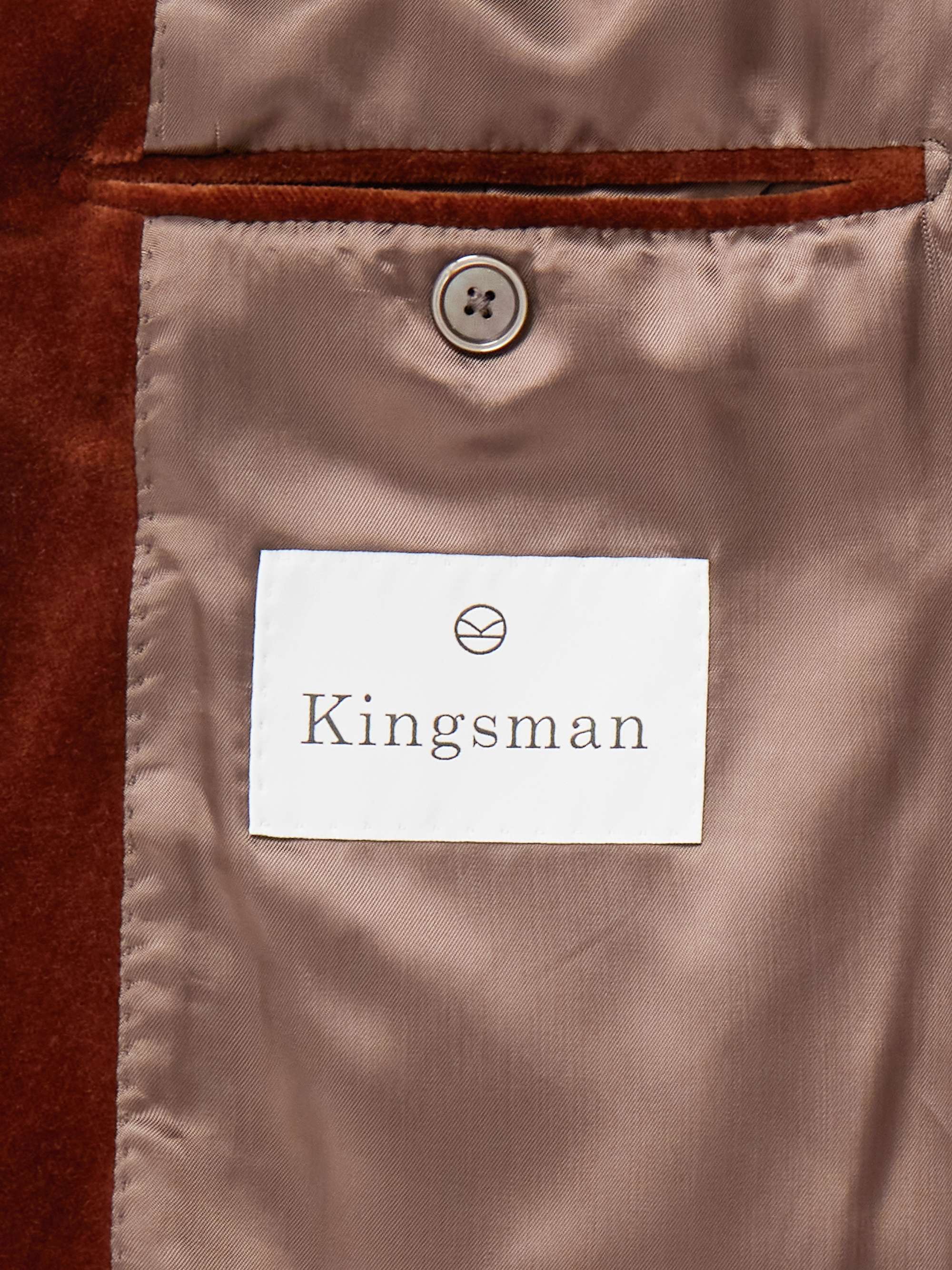 KINGSMAN Slim-Fit Shawl-Collar Cotton-Velvet Tuxedo Jacket