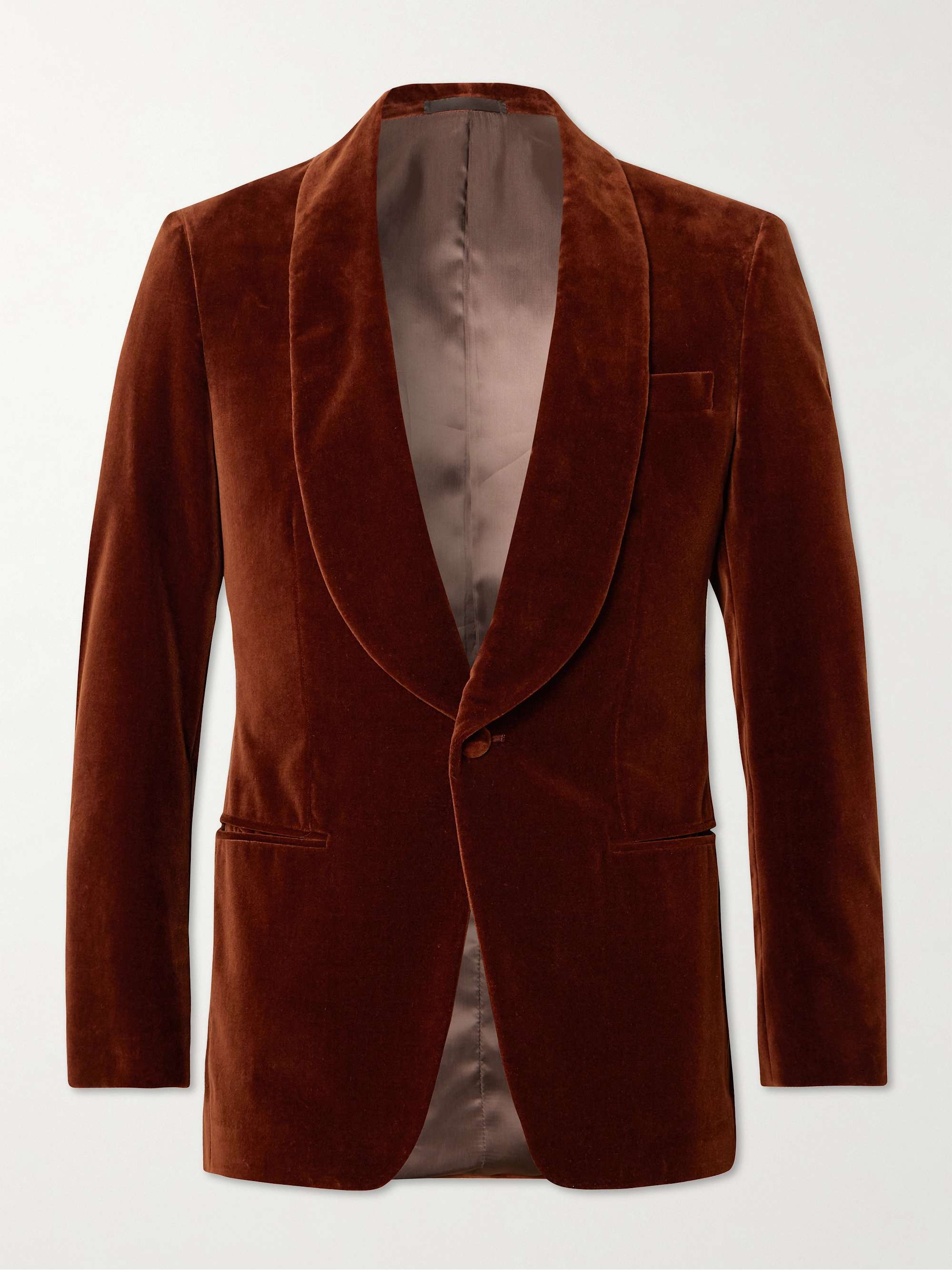 KINGSMAN Slim-Fit Shawl-Collar Cotton-Velvet Tuxedo Jacket