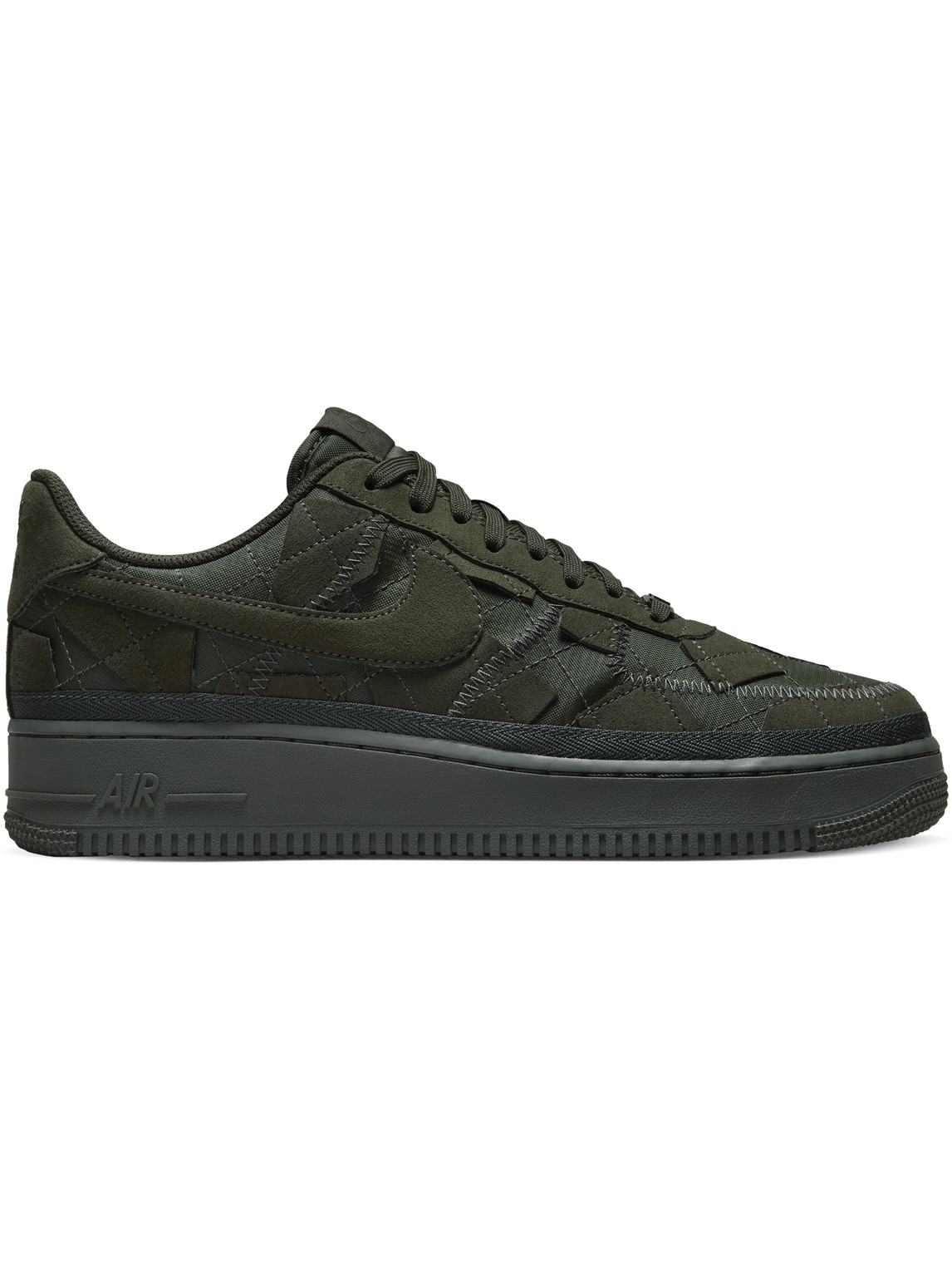 NIKE BILLIE EILISH AIR FORCE 1 LOW FELT AND CANVAS SNEAKERS