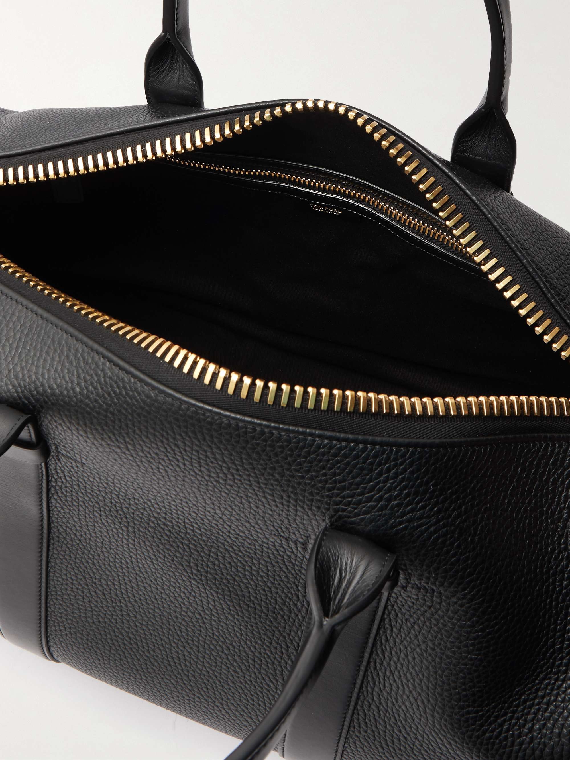 TOM FORD Pebble-Grain Leather Duffle Bag