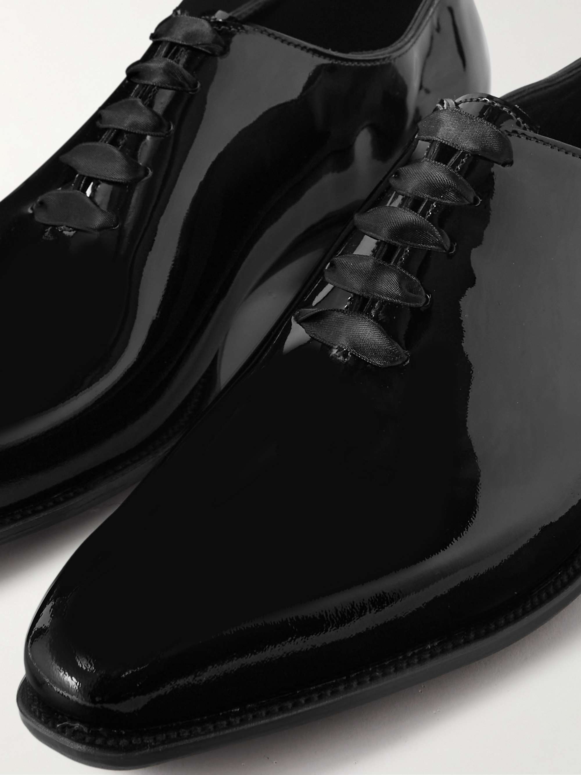 GEORGE CLEVERLEY Merlin Whole-Cut Patent-Leather Oxford Shoes