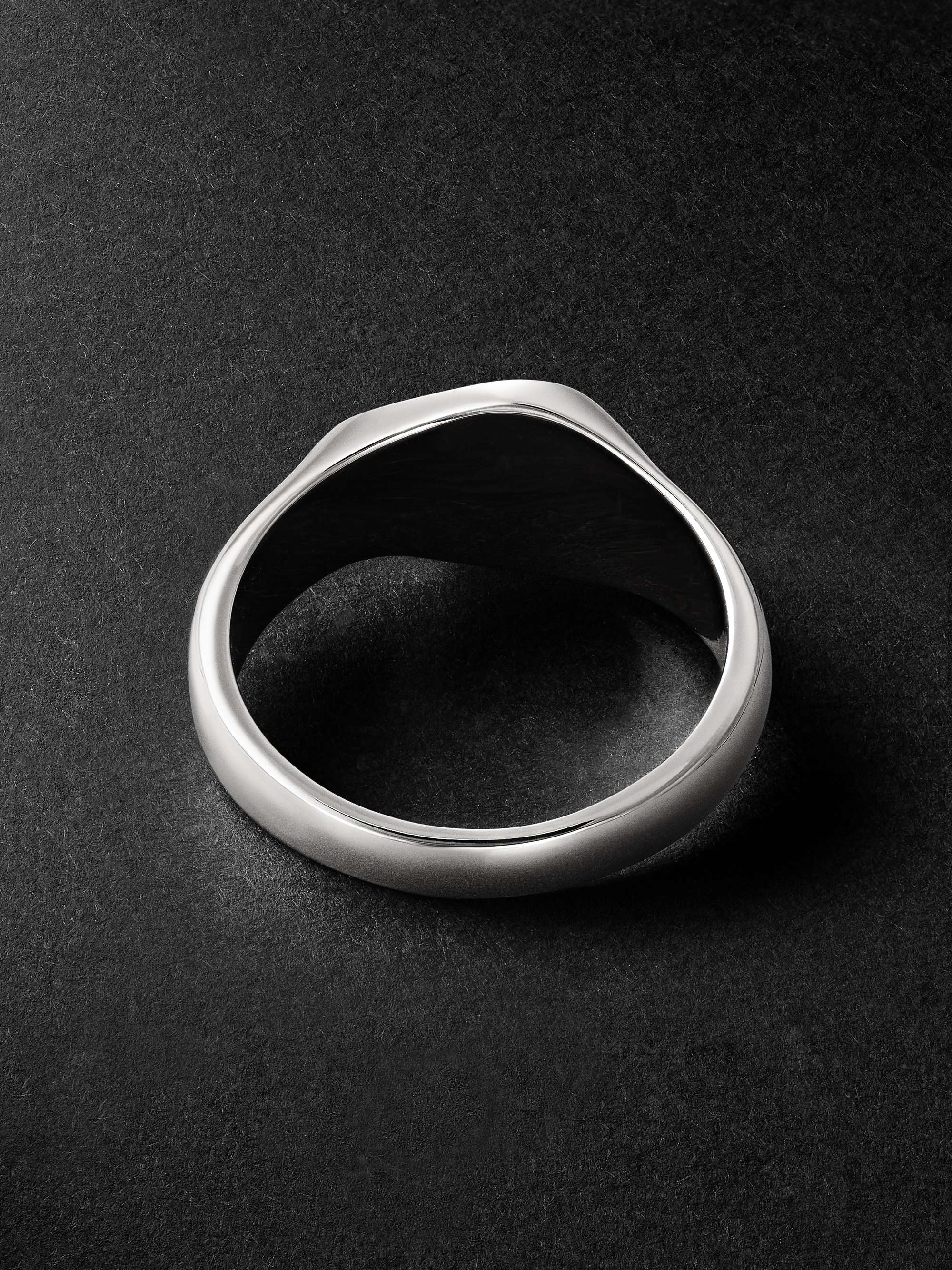 PATTARAPHAN Impact White Gold Topaz Signet Ring