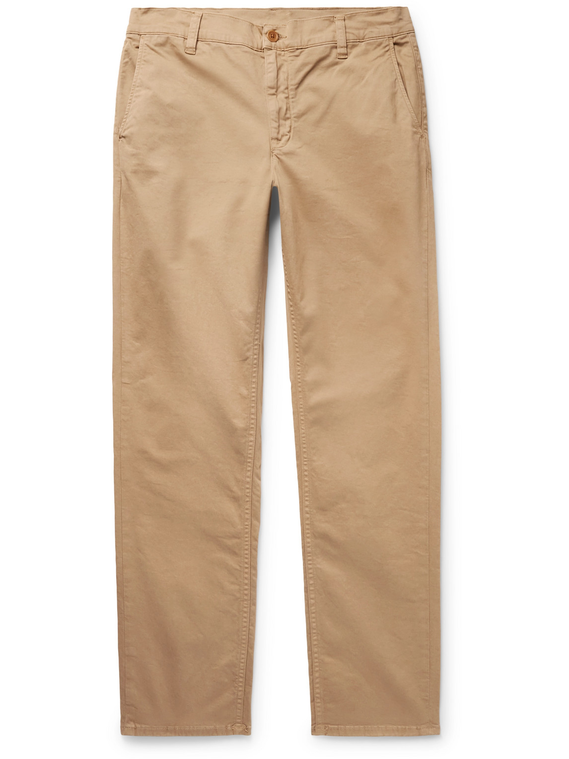 Nudie Jeans Easy Alvin Slim-fit Cotton-blend Chinos In Neutrals