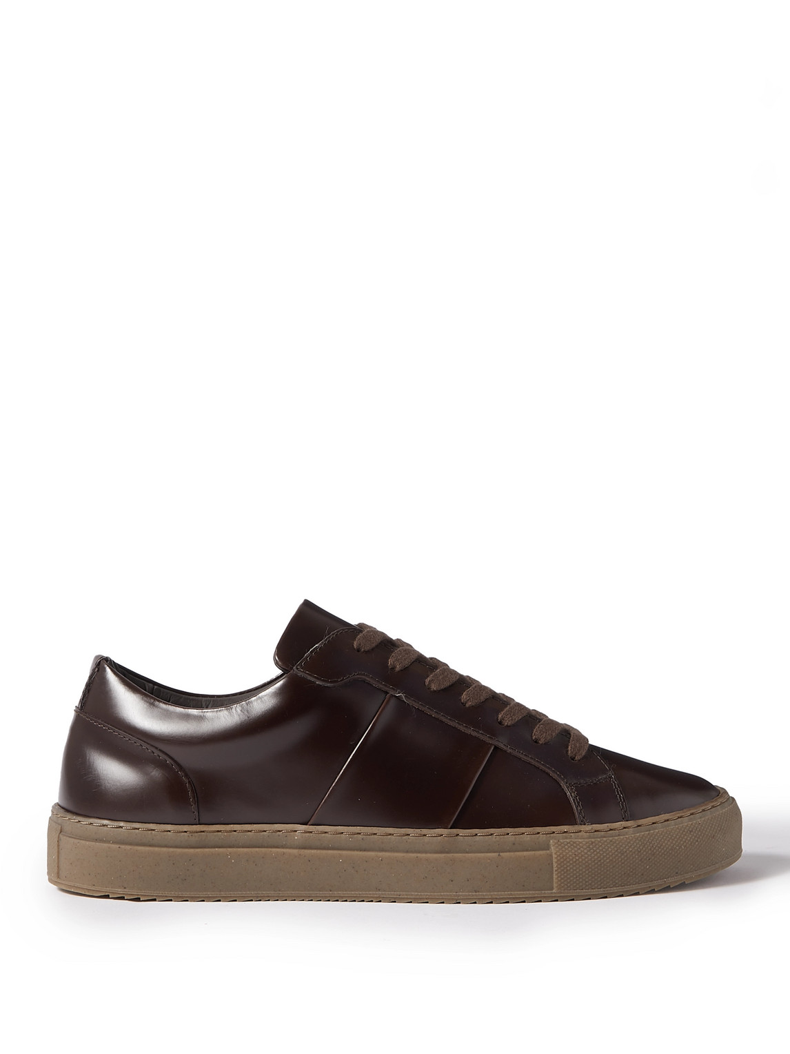 Alec Glossed-Leather Sneakers