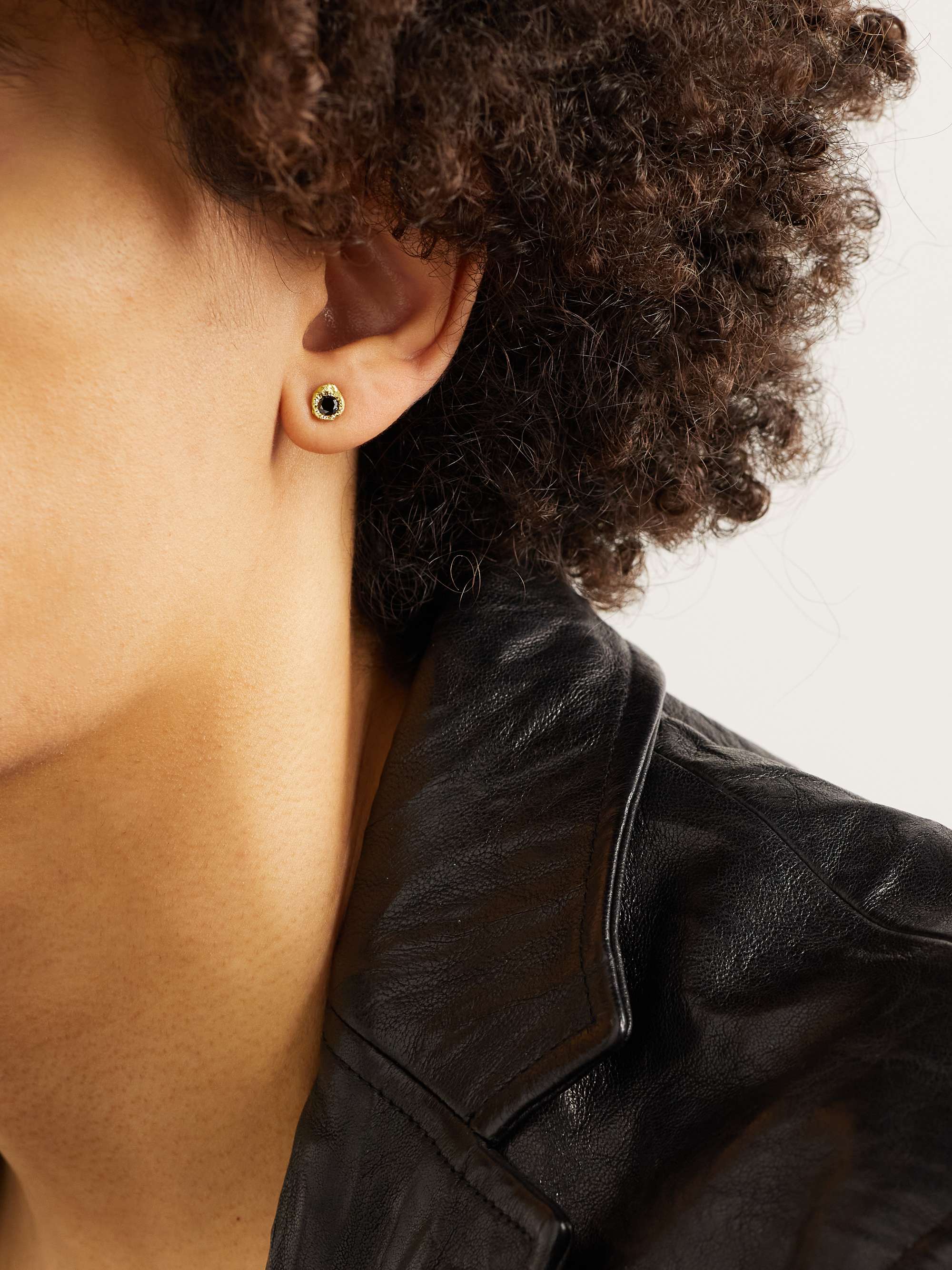 ELHANATI Iman Gold Blackened Diamond Single Earring