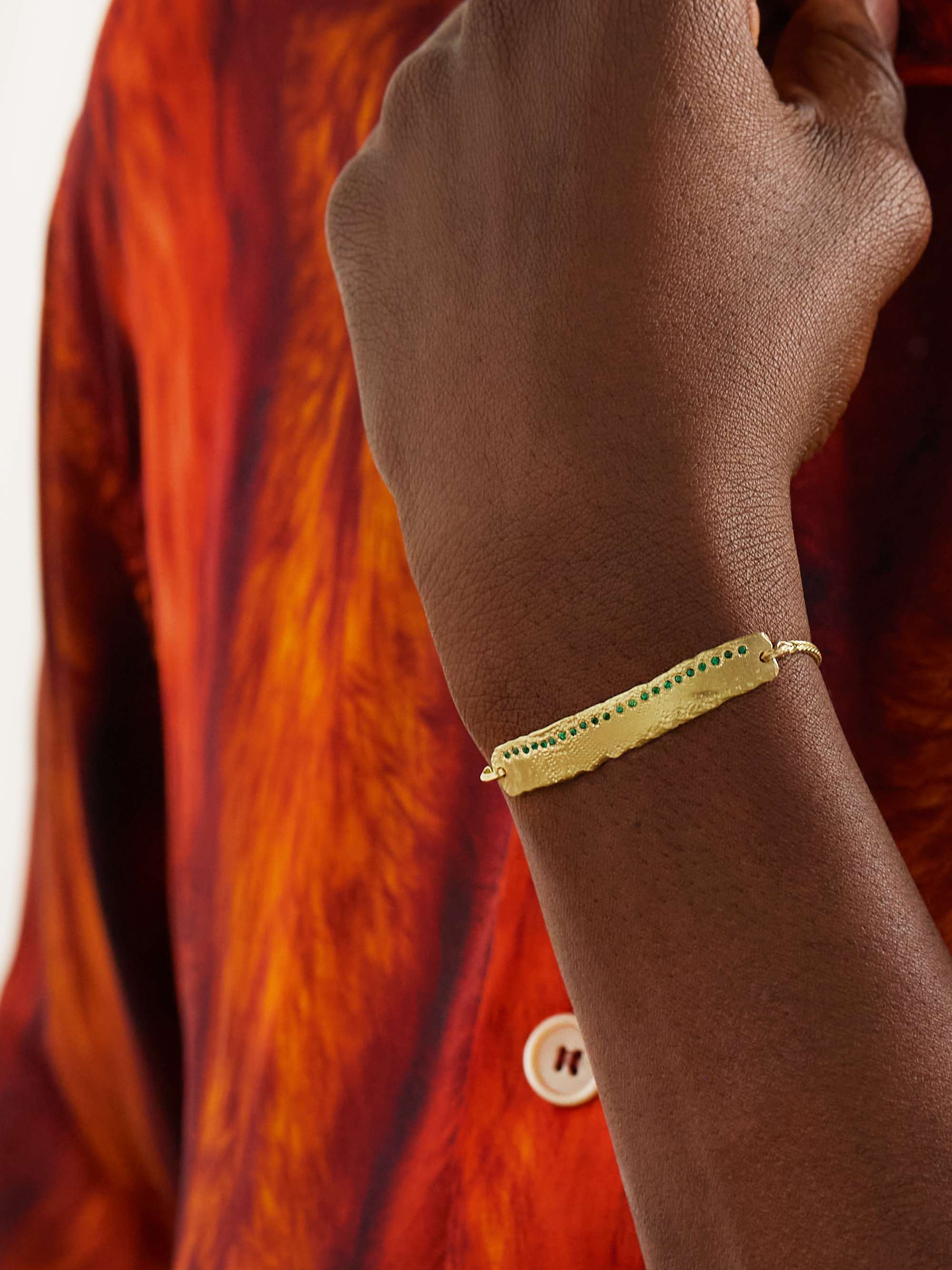 ELHANATI Mezuzah Gold Emerald Bracelet