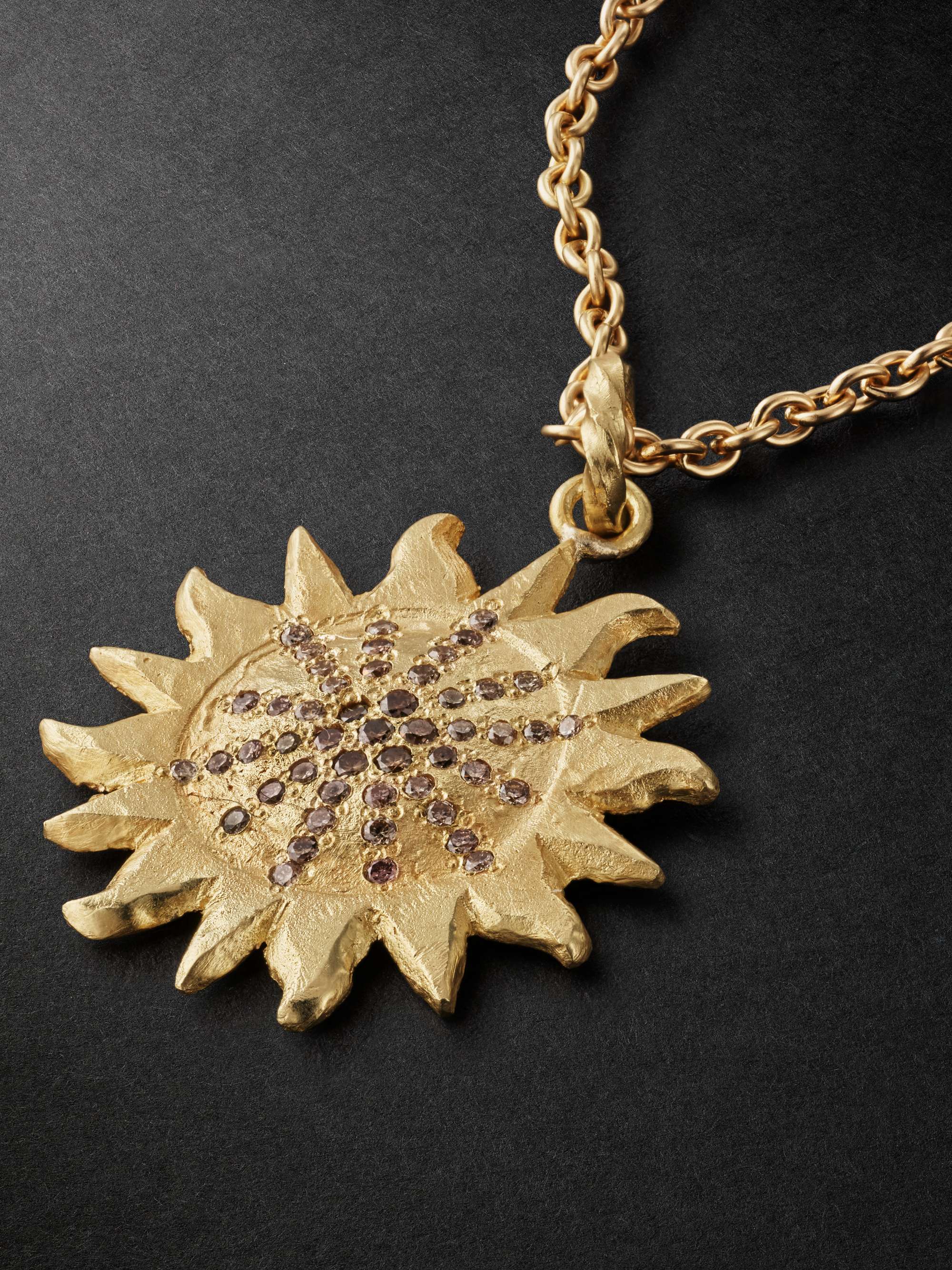 ELHANATI Sun Gold Diamond Pendant Necklace
