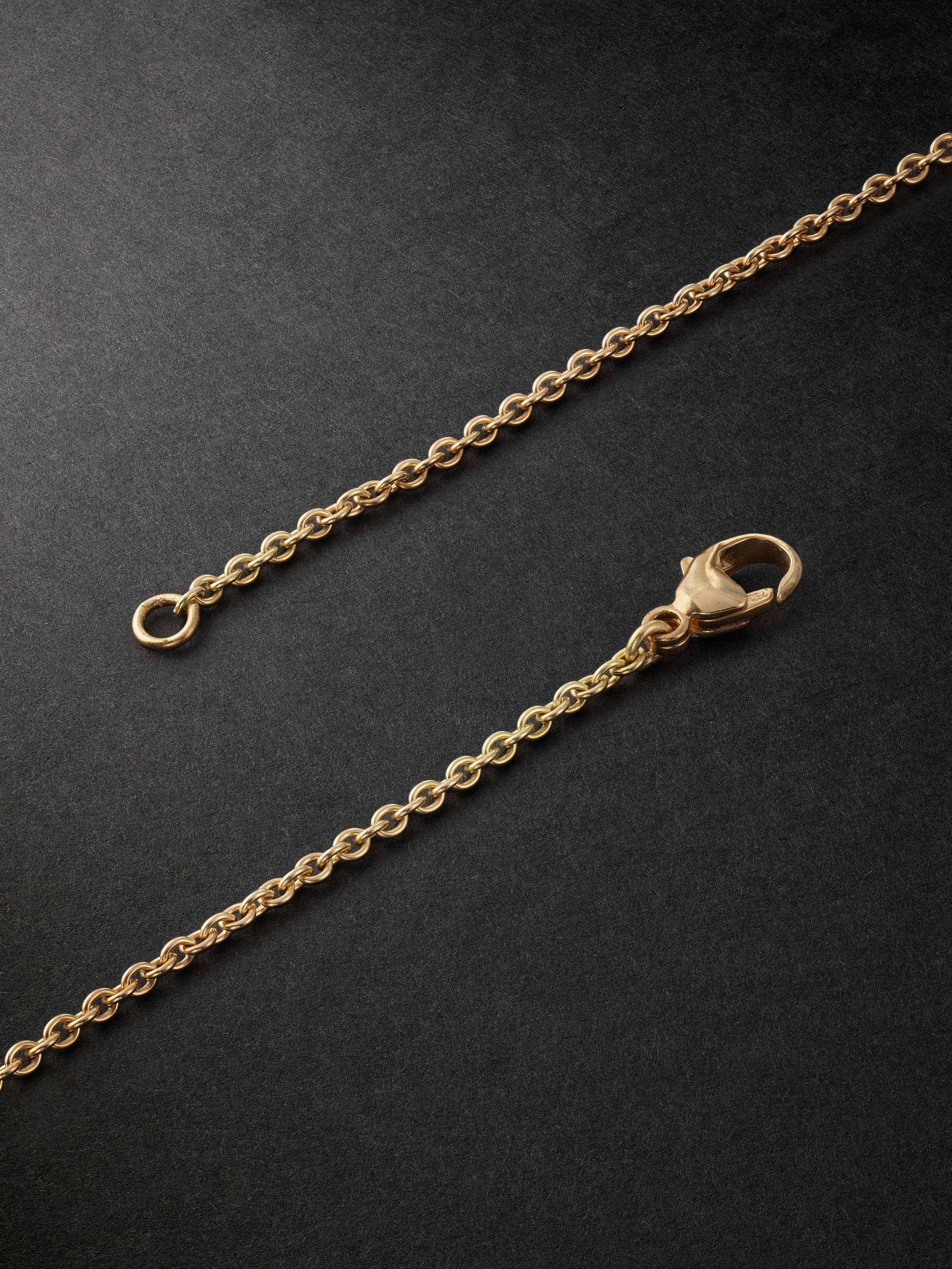 ELHANATI Palma Tag Gold Diamond Pendant Necklace