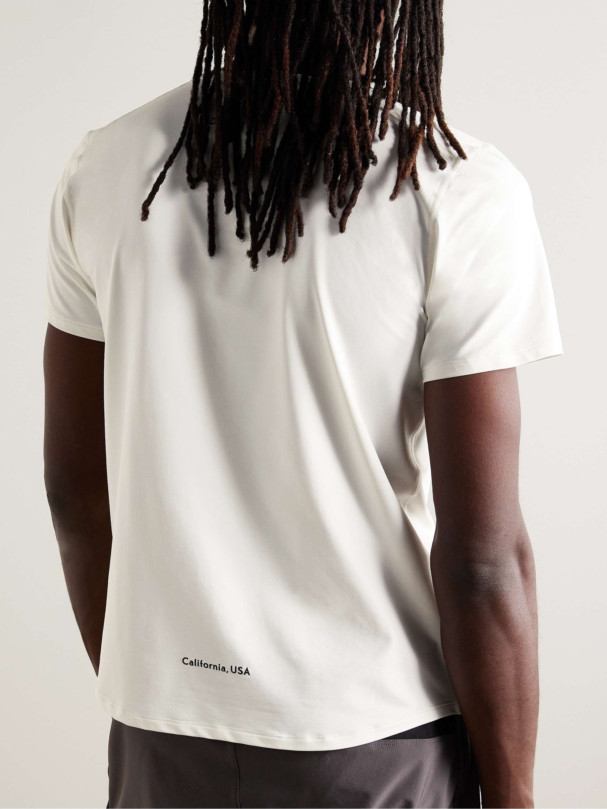 DISTRICT VISION Logo-Print Stretch-Jersey Running T-Shirt