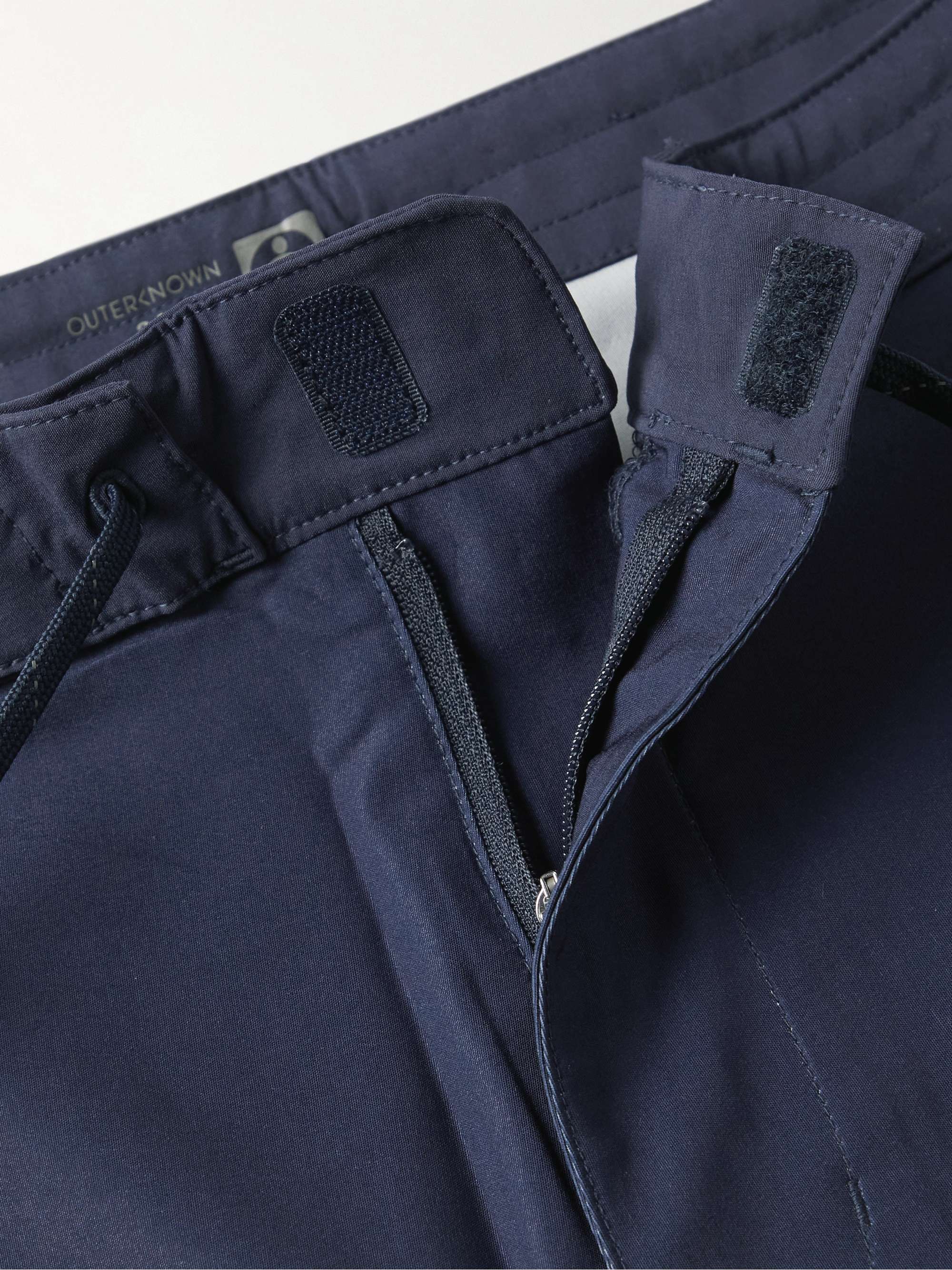 OUTERKNOWN Tasty Scallop Straight-Leg Long-Length Striped Recycled Swim Shorts