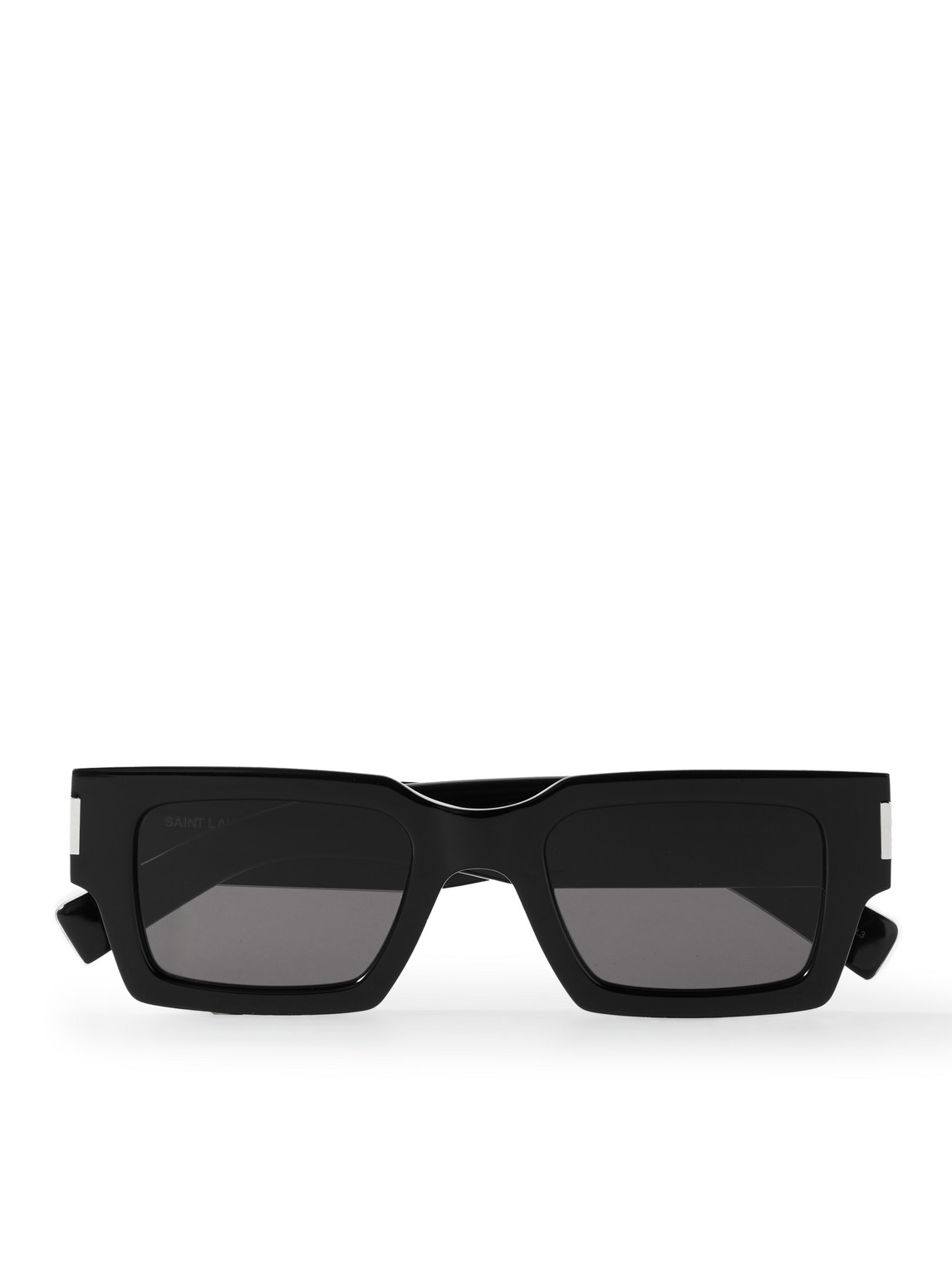 SAINT LAURENT RECTANGULAR-FRAME ACETATE SUNGLASSES