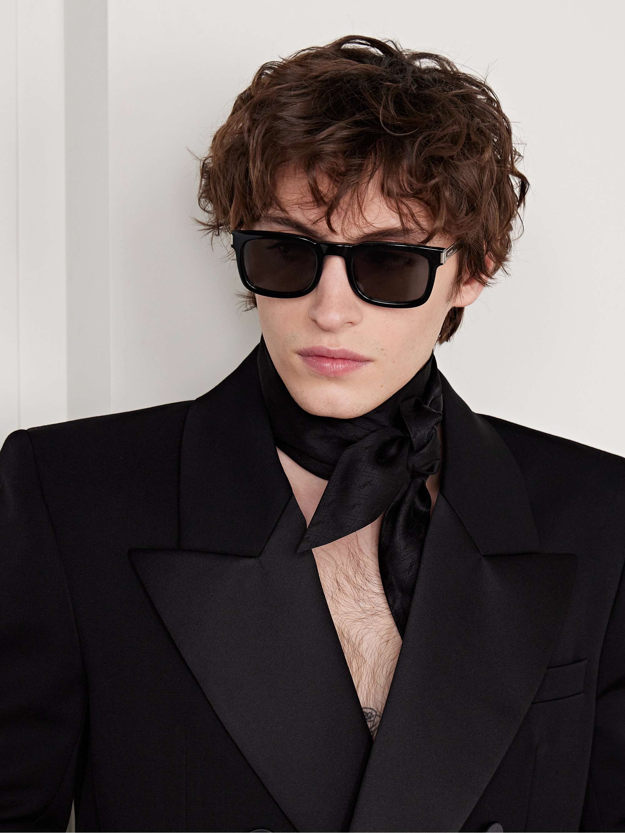 Square-Frame Acetate and Silver-Tone Sunglasses