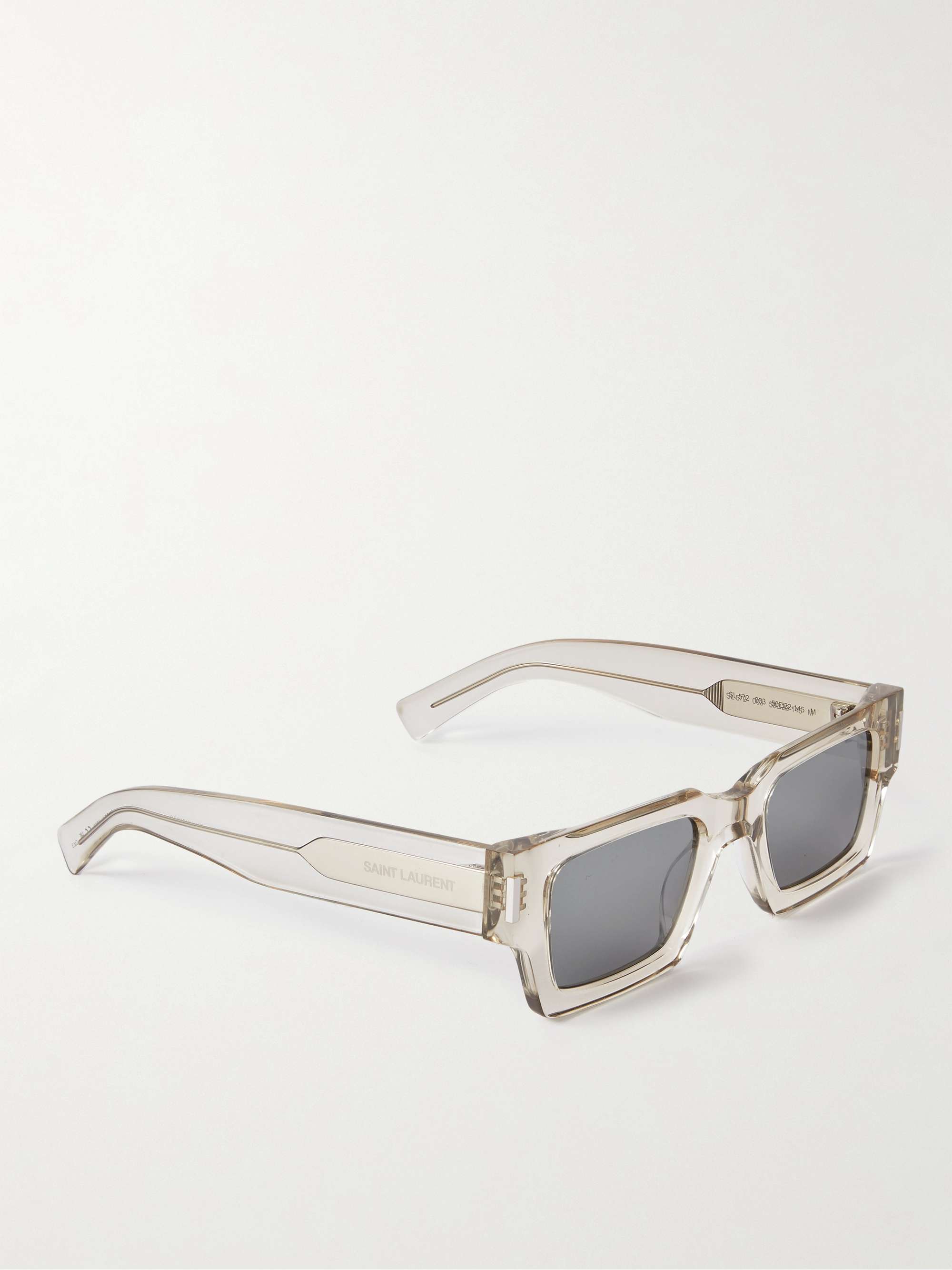 SAINT LAURENT EYEWEAR Rectangular-Frame Acetate Sunglasses